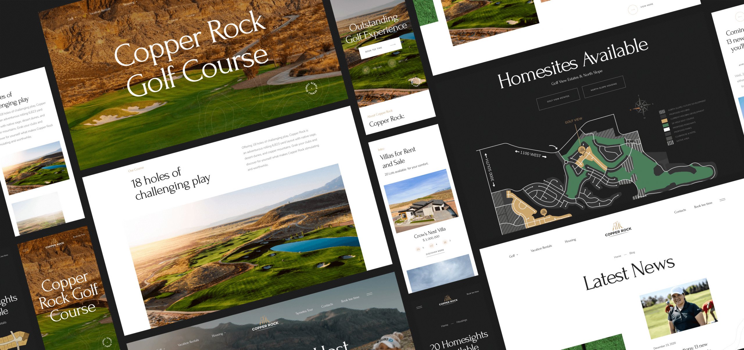 Copper Rock – sito web di prenotazione di comunità di golf - Website Development - Photo 1