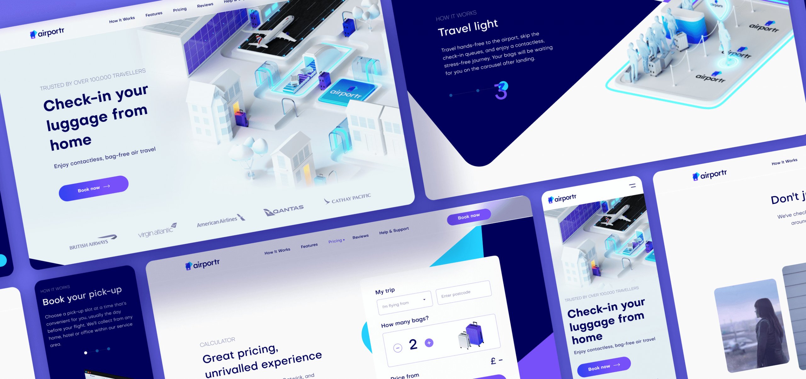 AirPortr – Luggage carrying service for traveling - Website Development - Photo 1