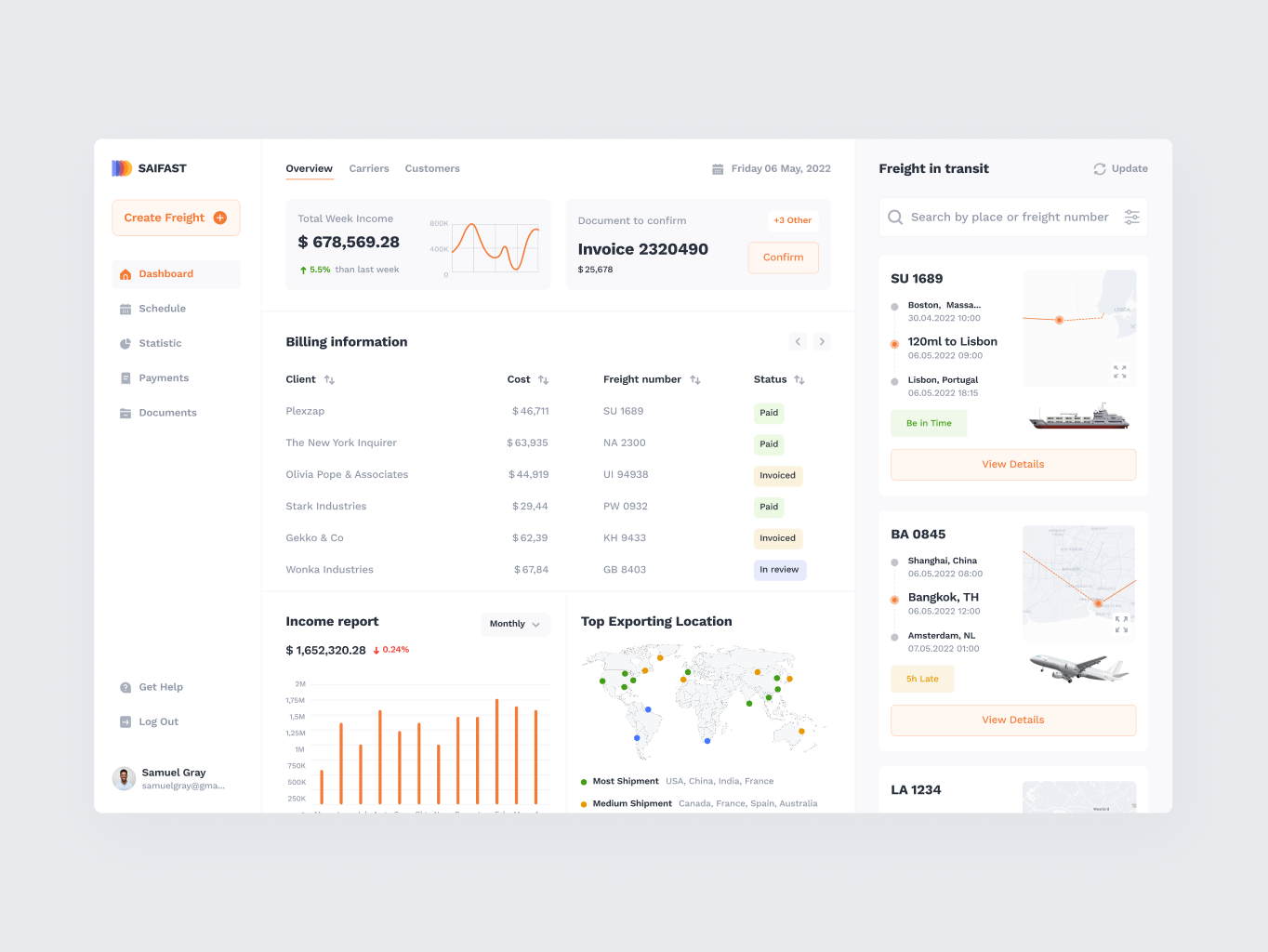Saifast – logistics web app - Website Development - Photo 2