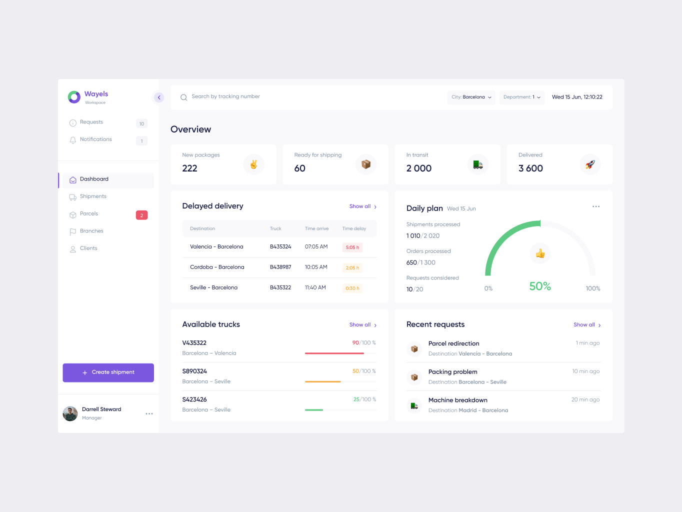 Wayels – Courier System Dashboard - Website Development - Photo 5