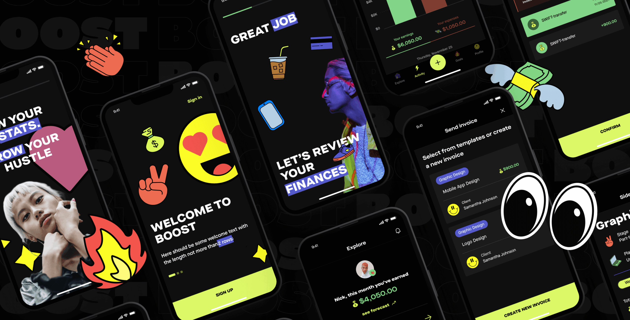 BOOST – Income tracker mobile app for freelancers - Website Development - Photo 1
