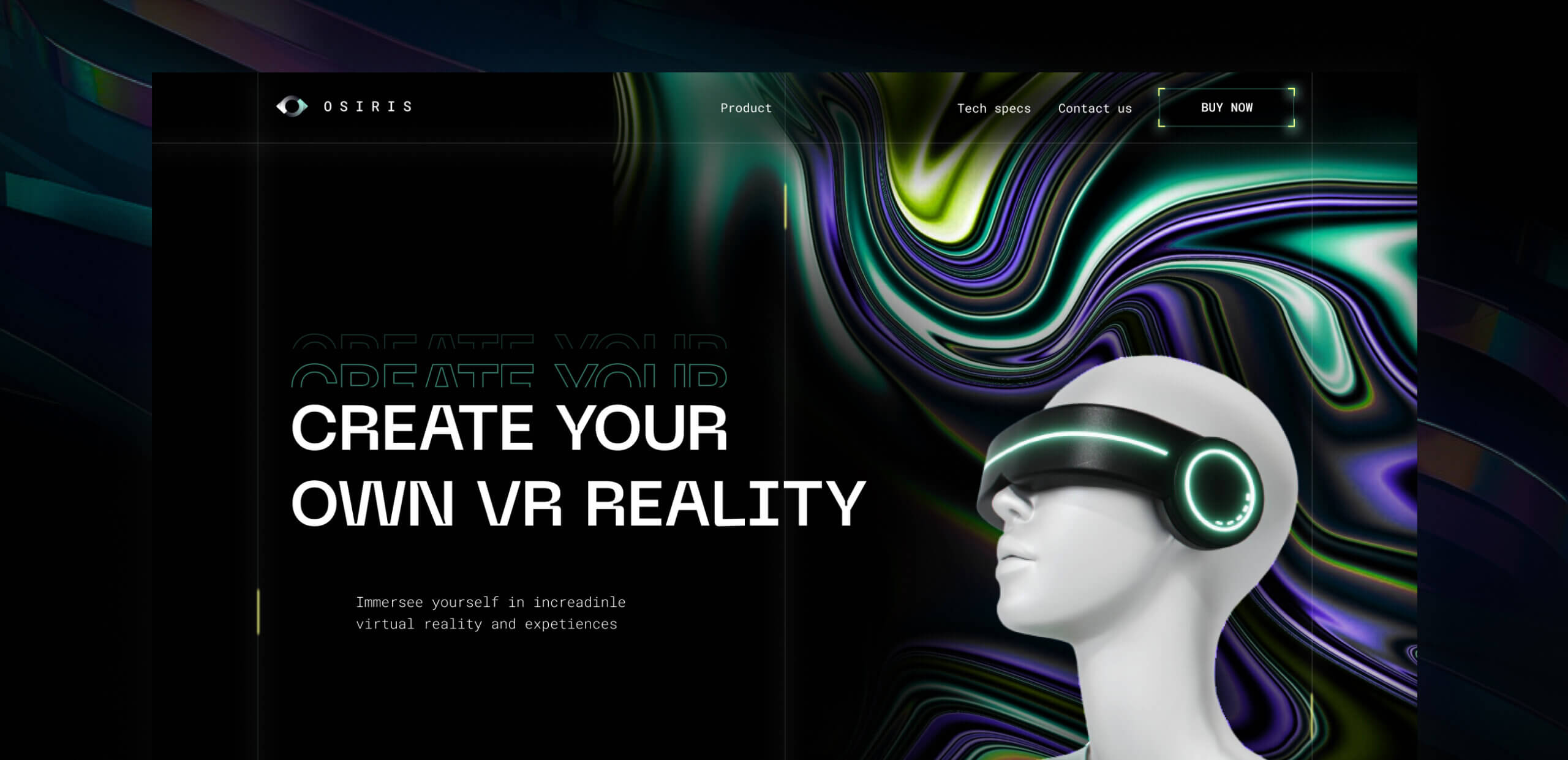OSIRIS – VR Headset branding & landing page - Website Development - Photo 1