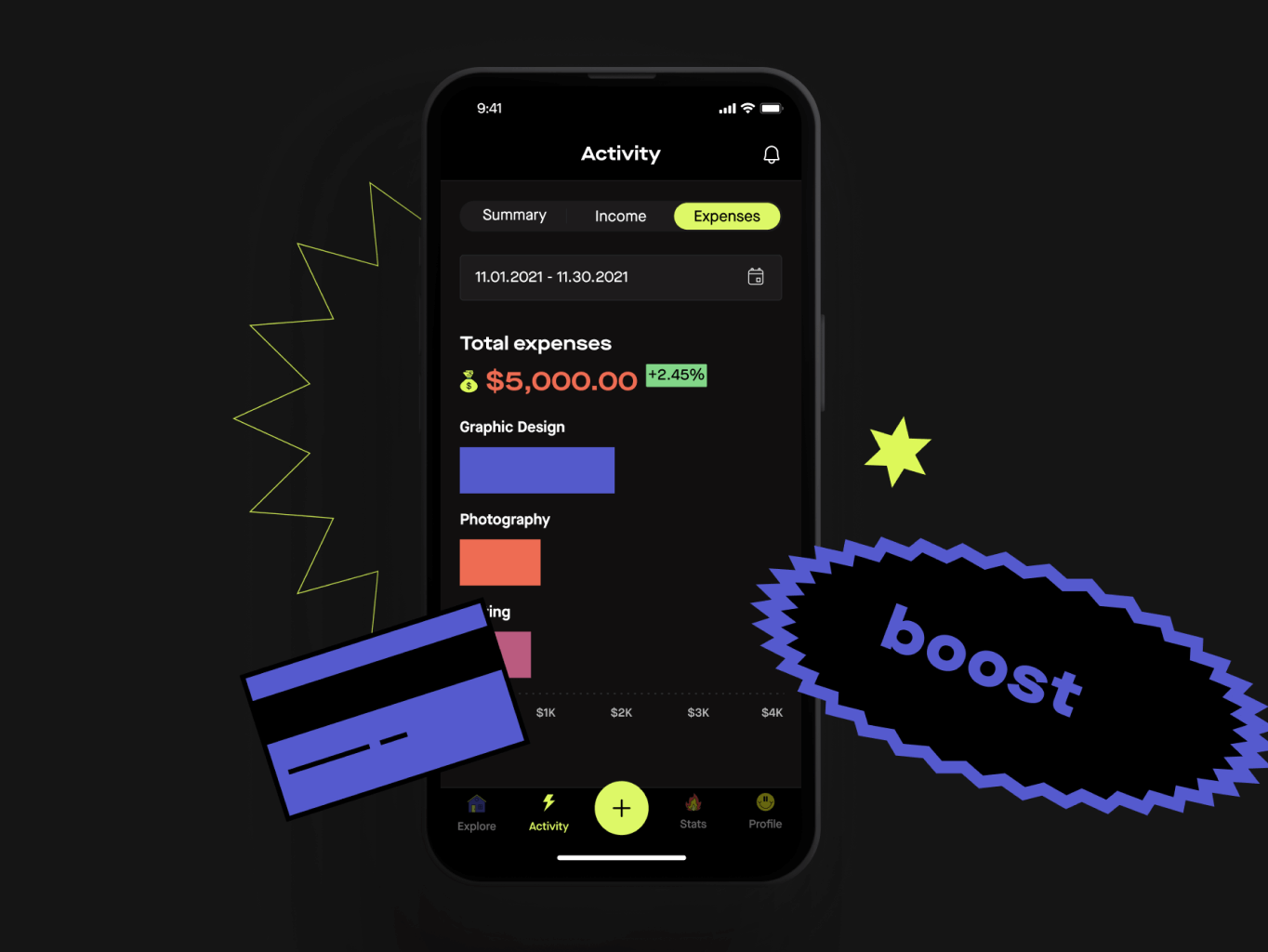 BOOST – Income tracker mobile app for freelancers - Website Development - Photo 12