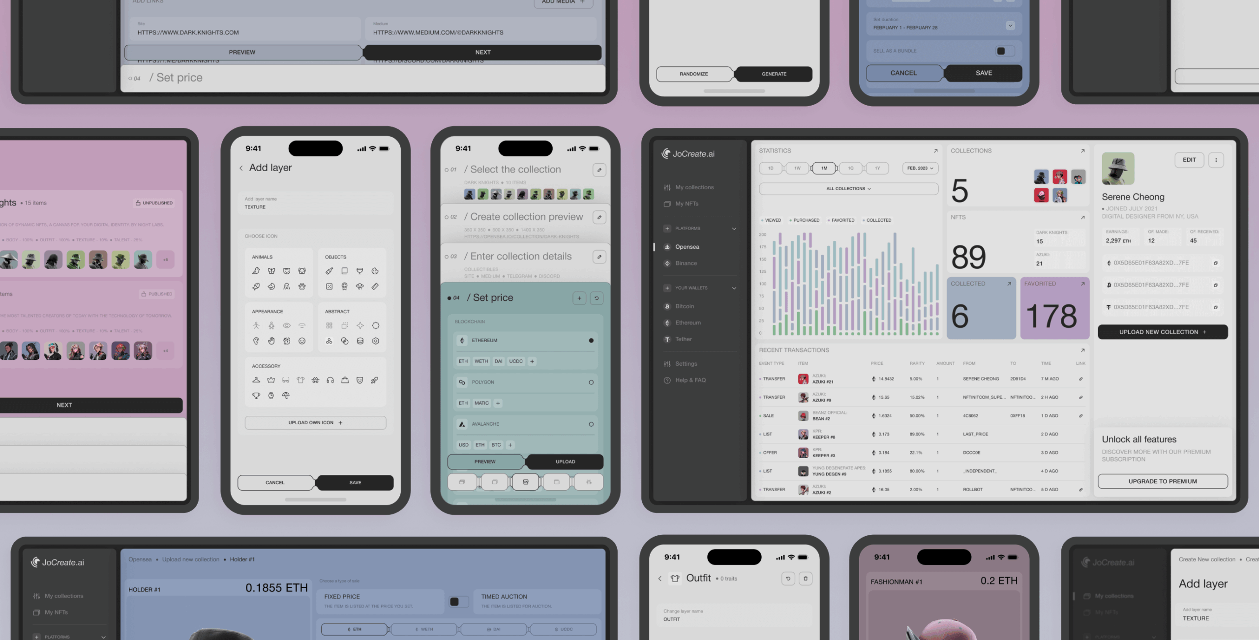 JoCreate – Application for creating NFT collections - Website Development - Photo 11