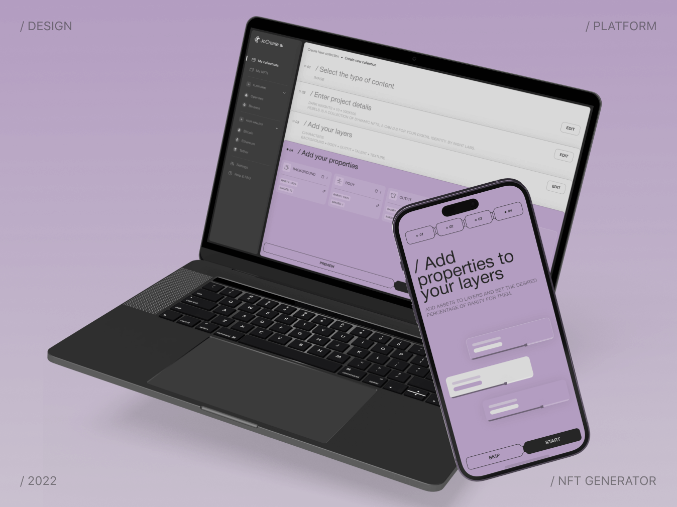 JoCreate – Application for creating NFT collections - image cover