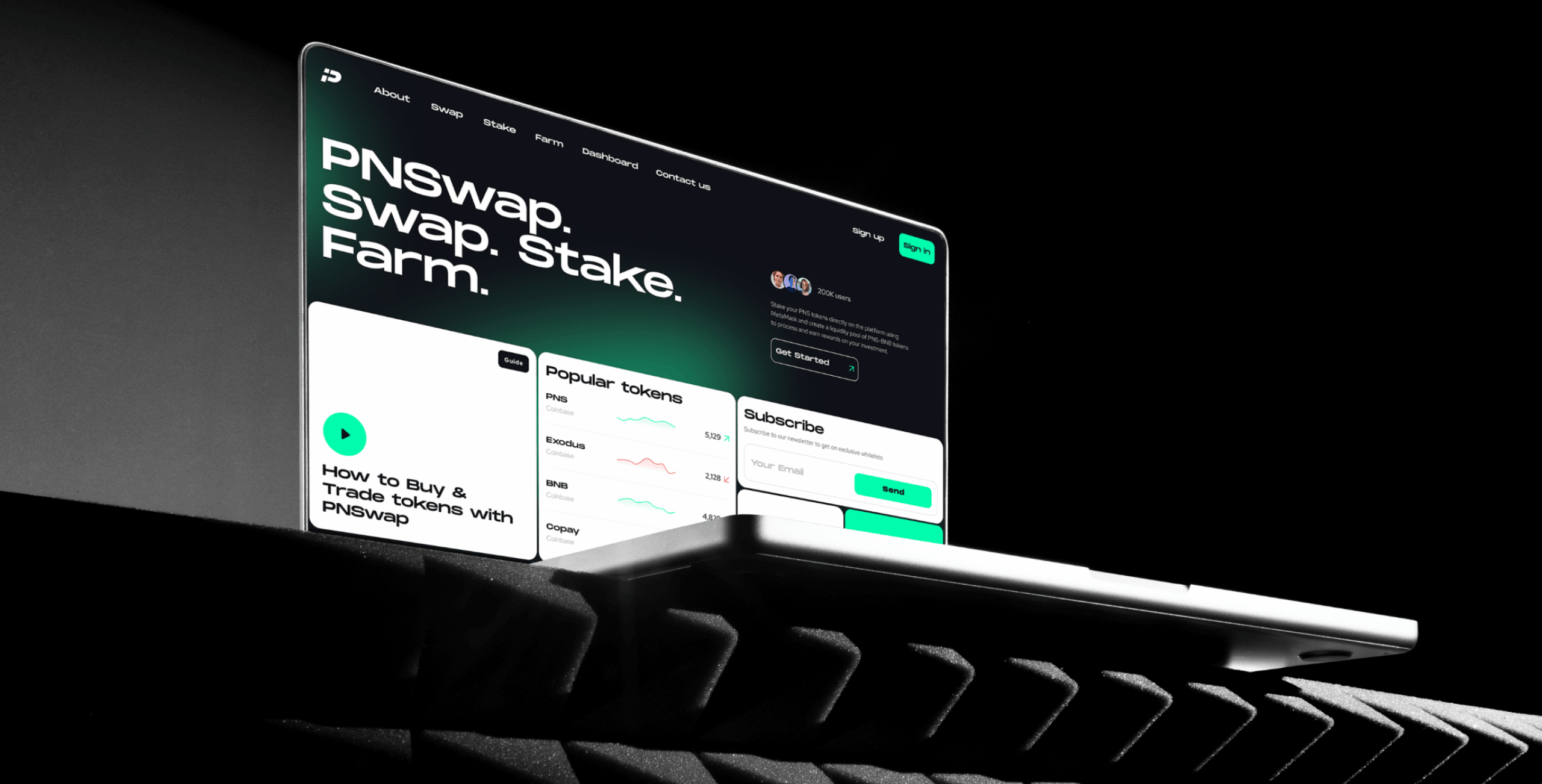 PNSwap – token exchange platform - Website Development - Photo 1