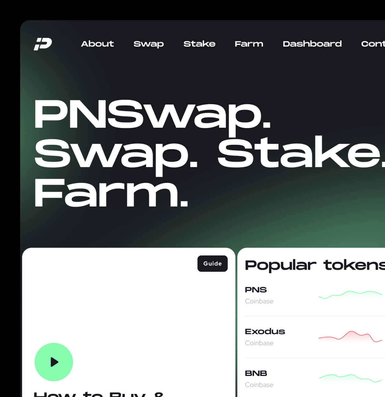 PNSwap – token exchange platform - Website Development - Photo 2