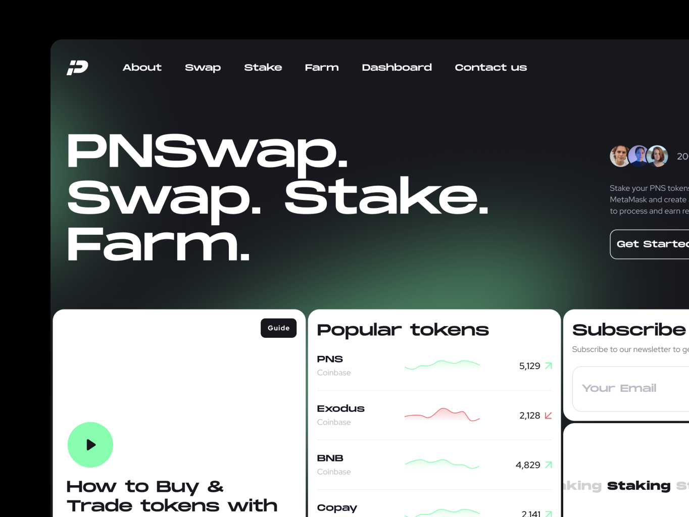 PNSwap – token exchange platform - Website Development - Photo 2