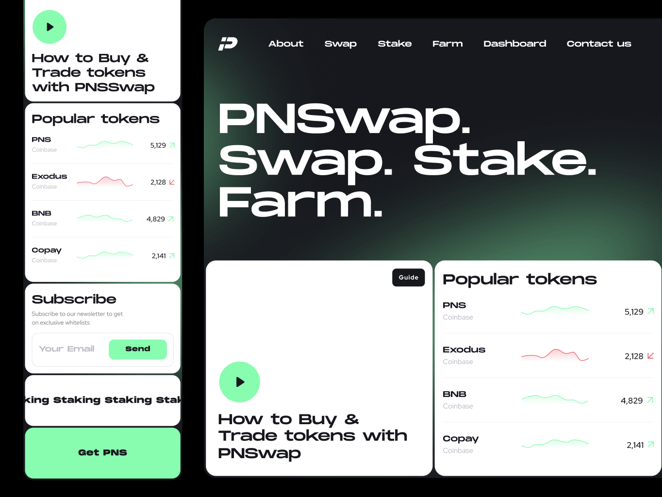 PNSwap – token exchange platform - Website Development - Photo 3