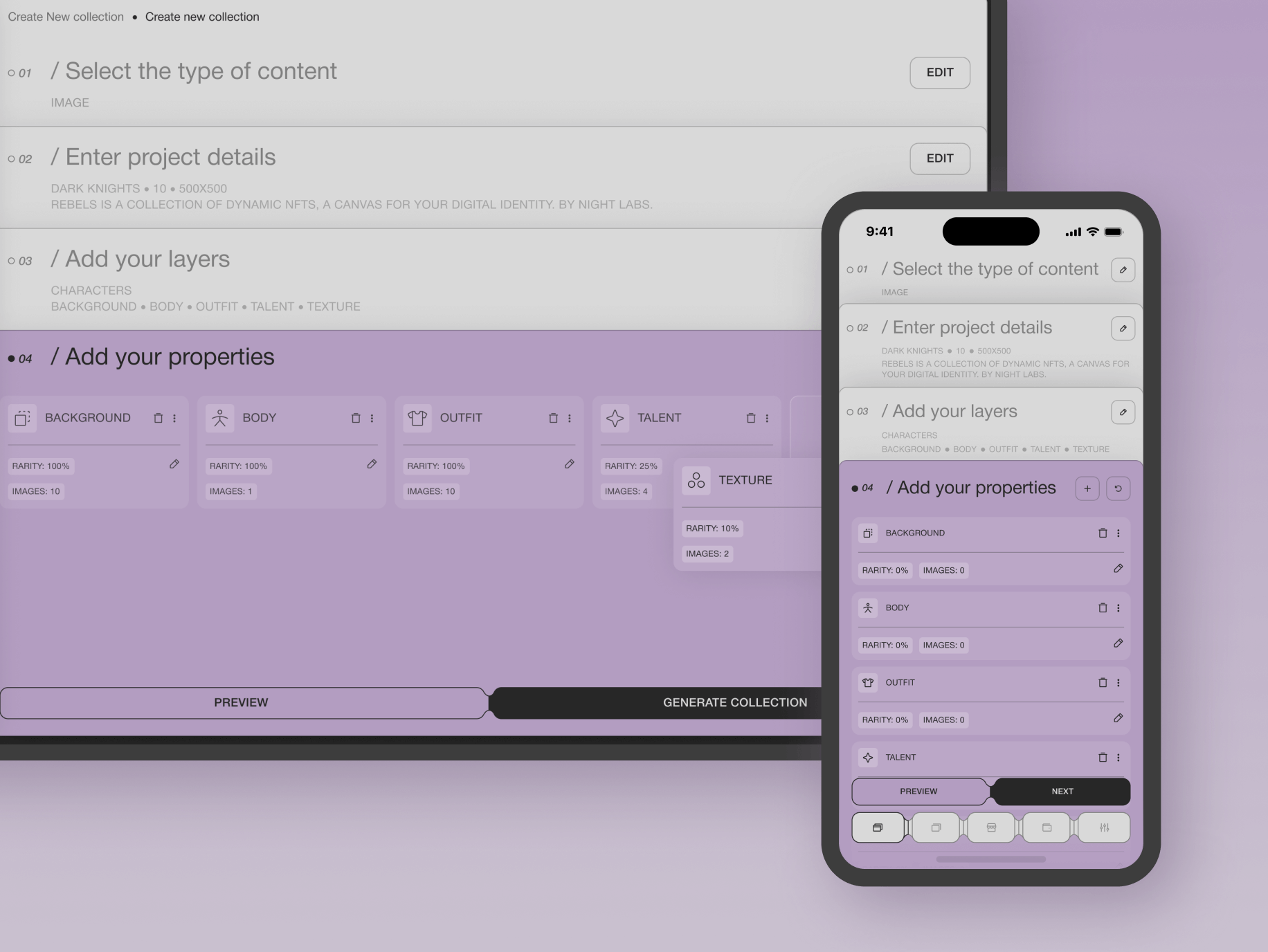 JoCreate – Application for creating NFT collections - Website Development - Photo 18