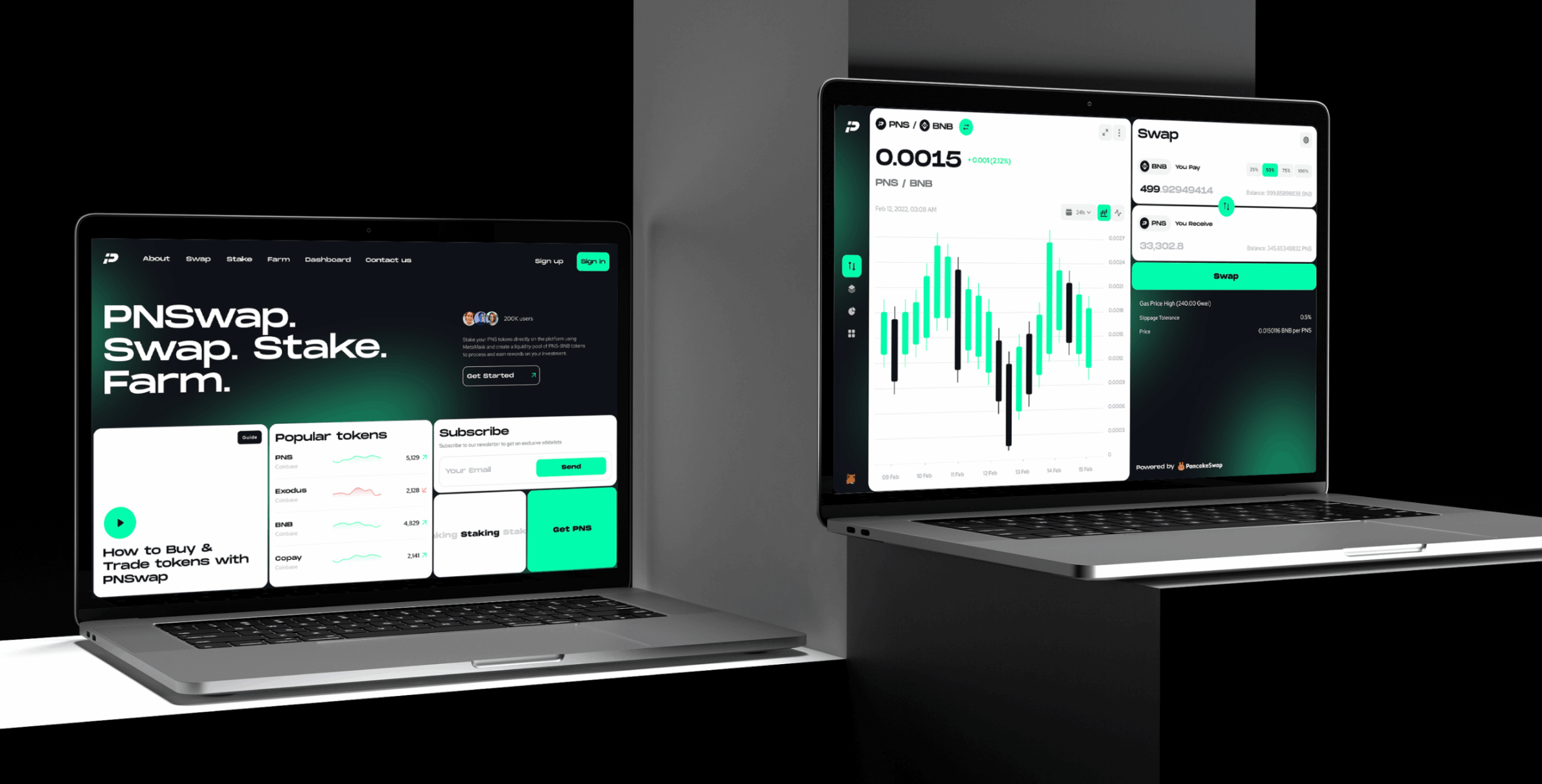PNSwap – token exchange platform - Website Development - Photo 4