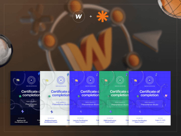 Phenomenon has received newly released Webflow certificates - image cover
