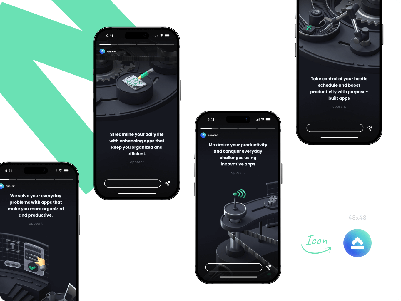 Appsent – Branding for the Application Developers company - Website Development - Photo 14