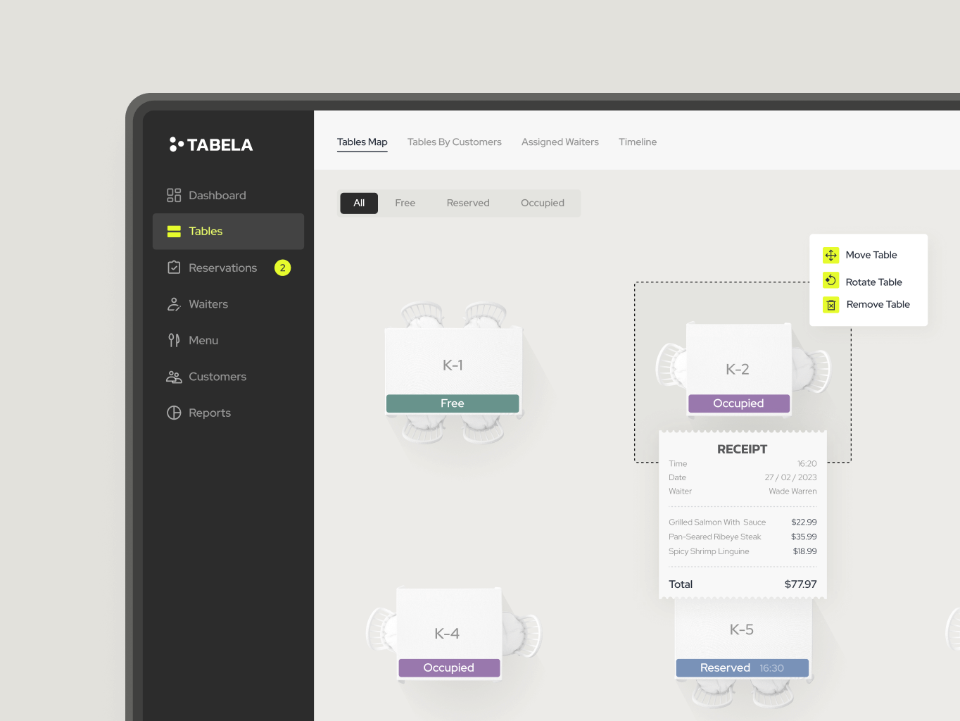 Tabela – a management system for Restaurants - Website Development - Photo 2