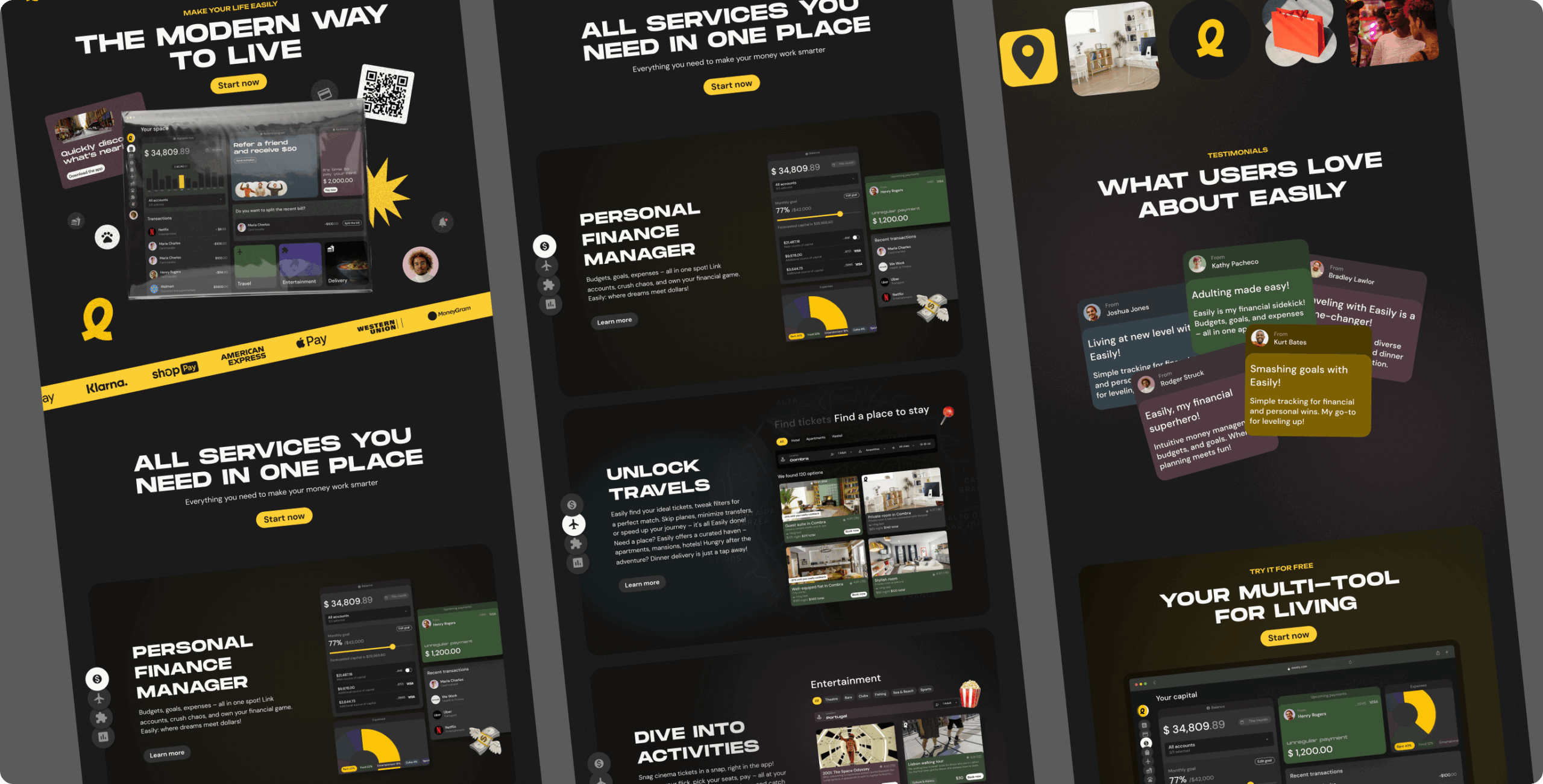 Easily – promo website for the super app - Website Development - Photo 9