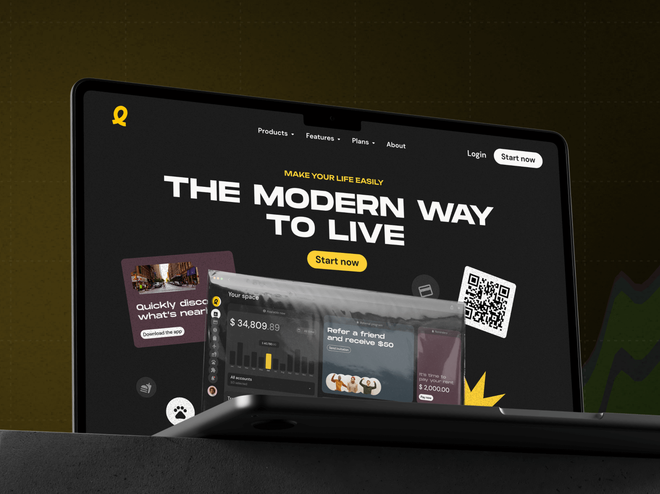 Easily – promo website for the super app - Website Development - Photo 1