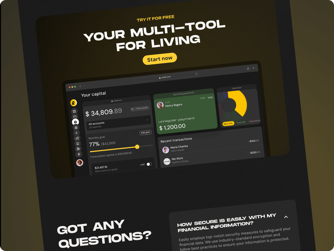 Easily – promo website for the super app - Website Development - Photo 5