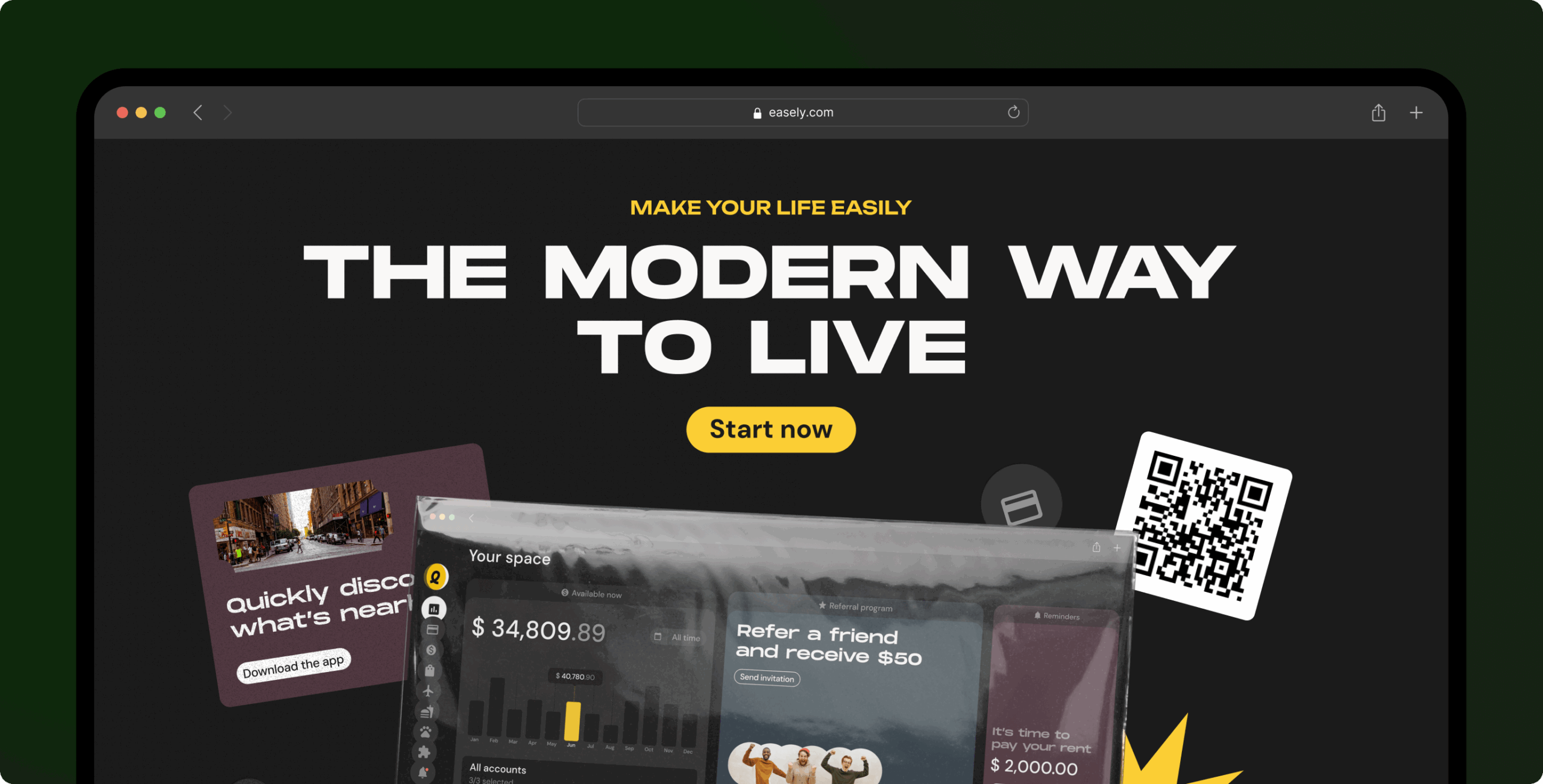 Easily – promo website for the super app - Website Development - Photo 21