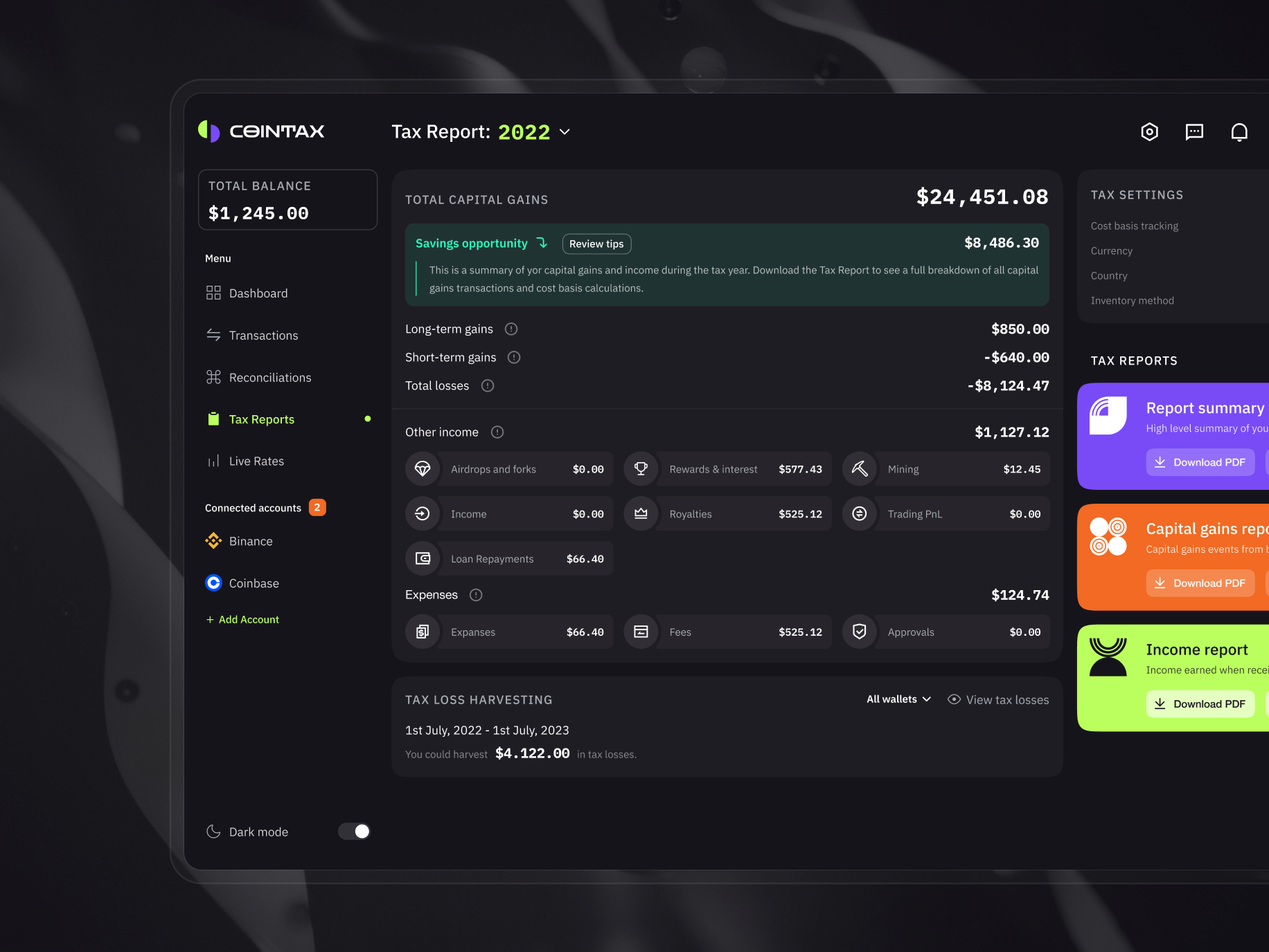 CoinTax – crypto tax reporting tool - Website Development - Photo 15