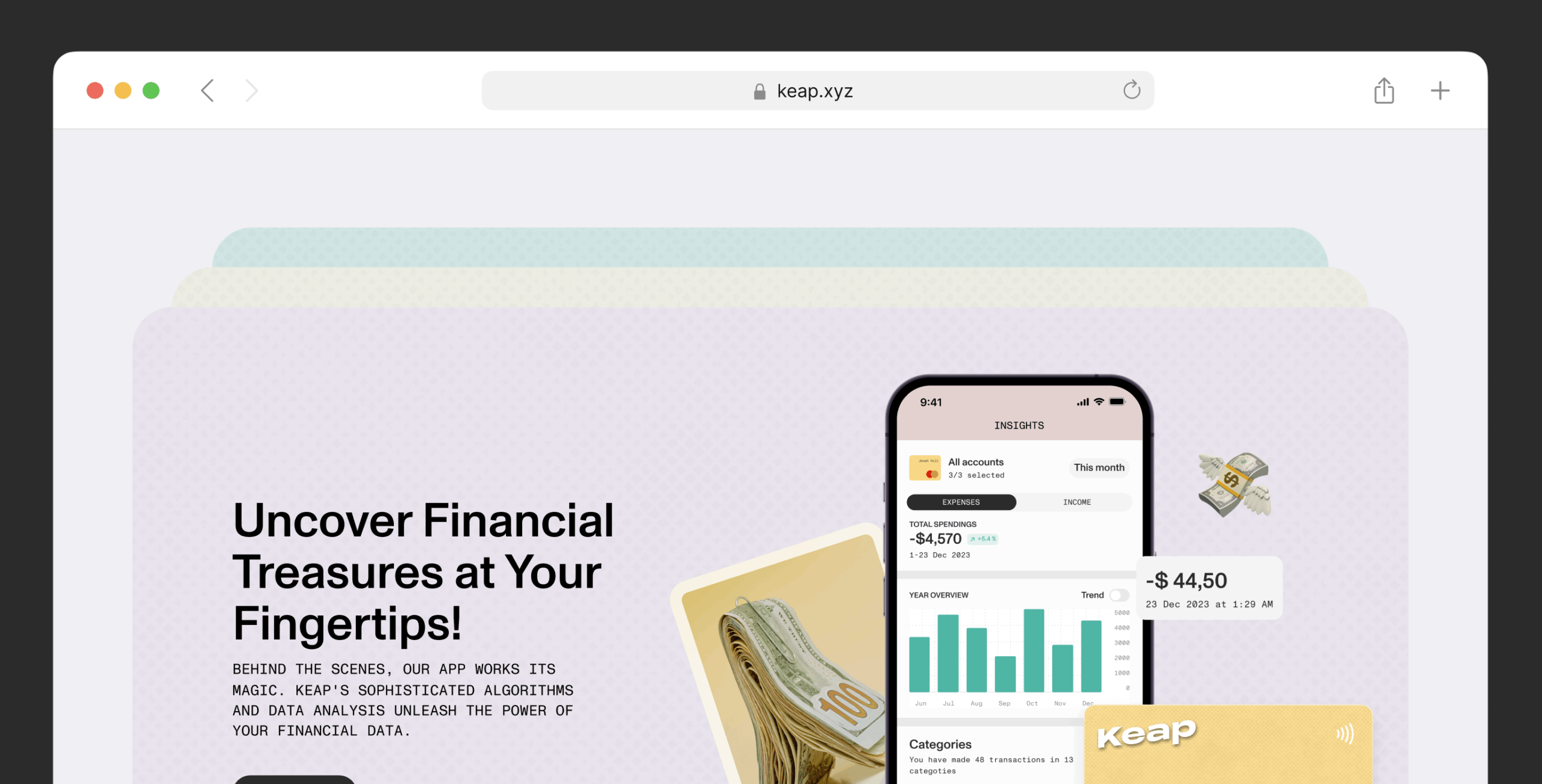 Keap – promo website for budgeting mobile app - Website Development - Photo 3