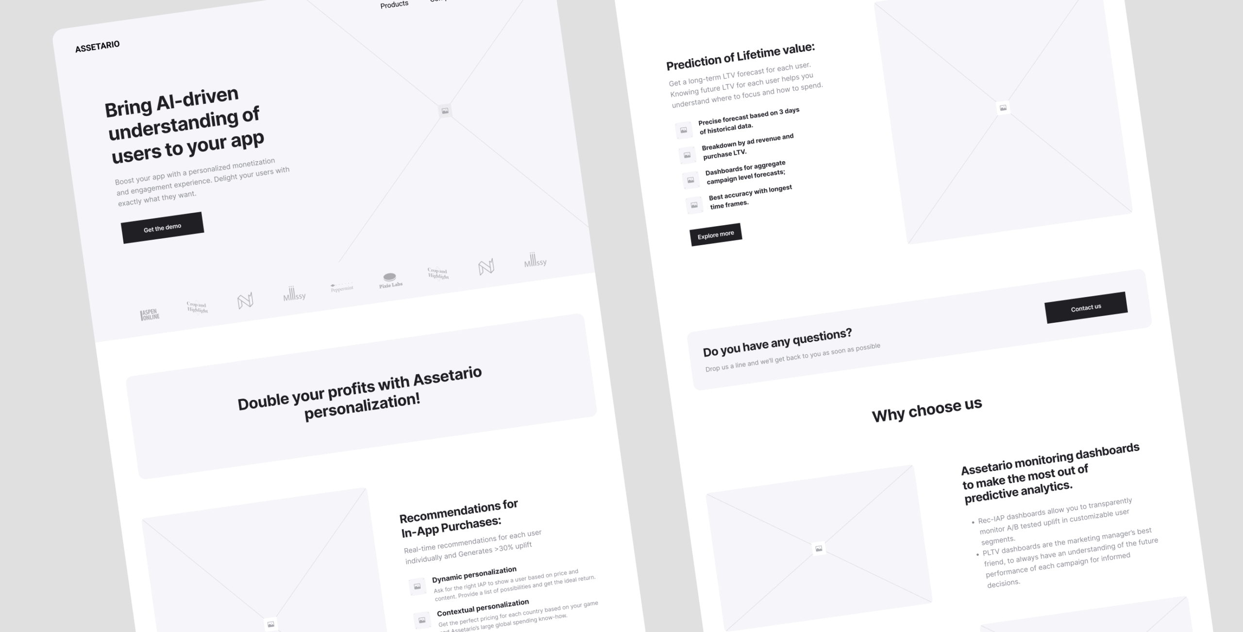 Assetario – website for the best in class platform for app personalization - Website Development - Photo 9