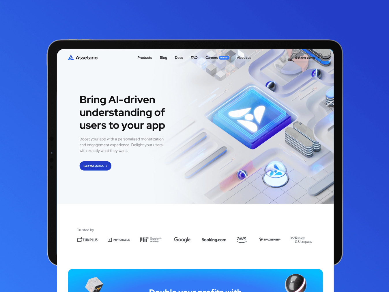 Assetario – website for the best in class platform for app personalization - Website Development - Photo 2