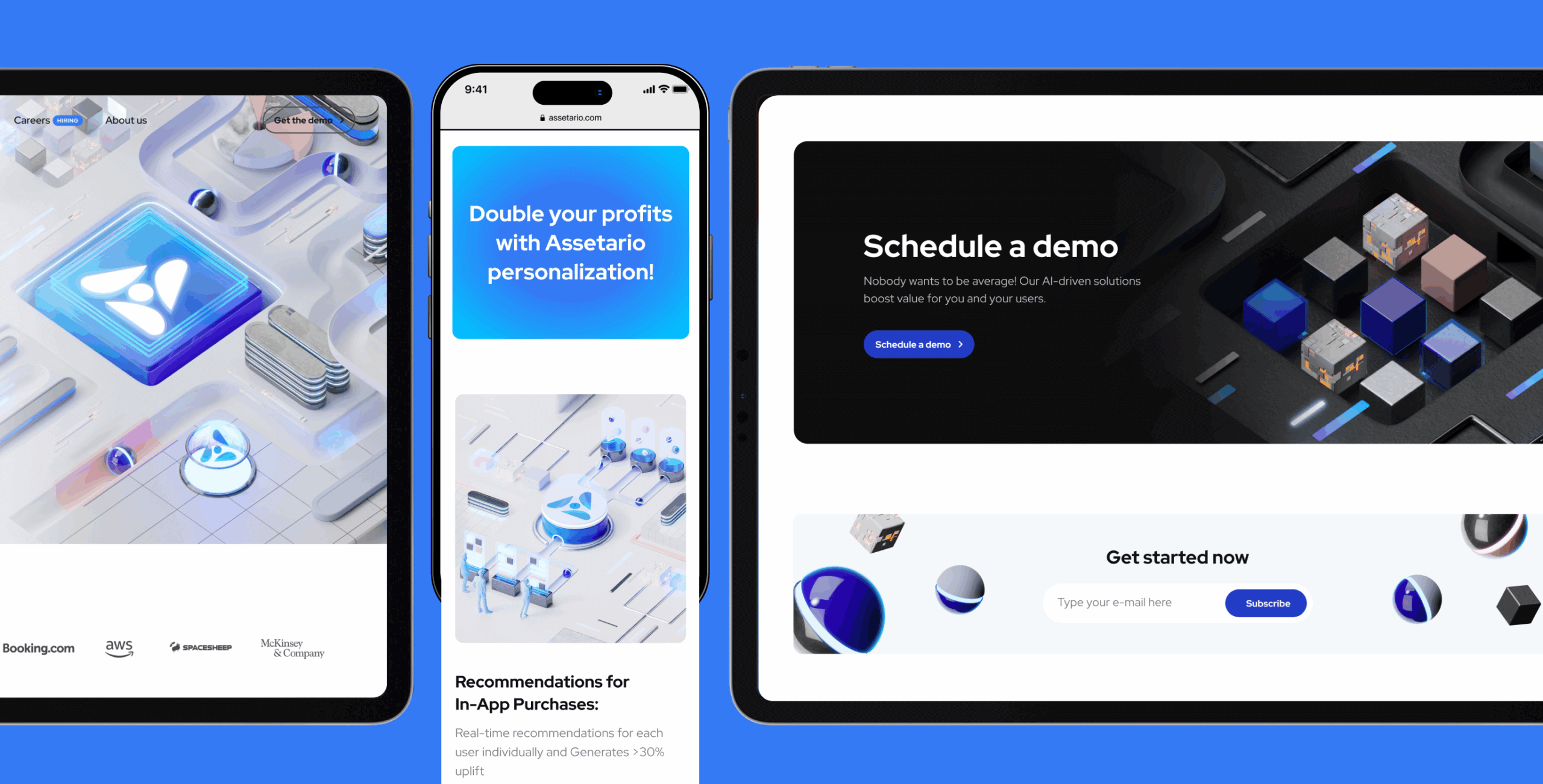 Assetario – website for the best in class platform for app personalization - Website Development - Photo 1