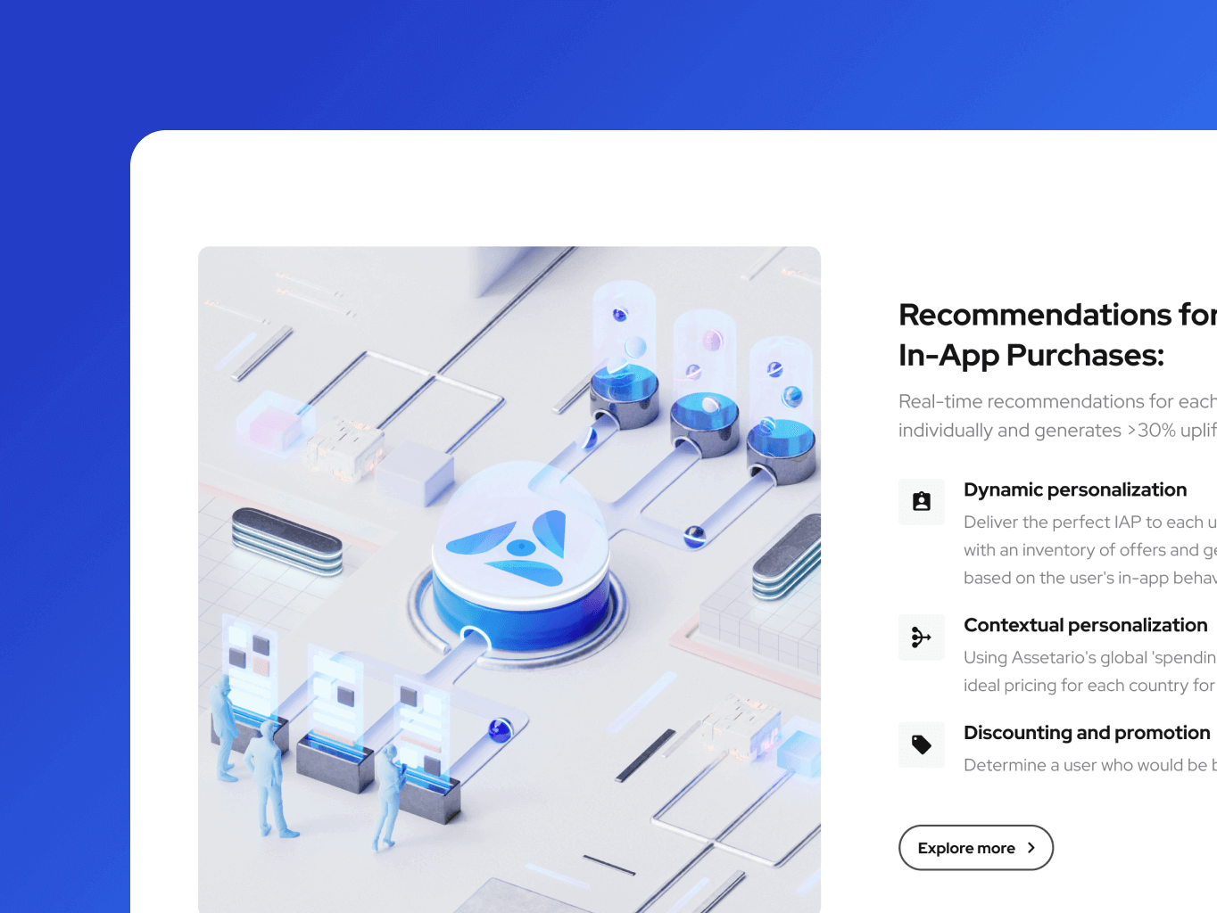 Assetario – website for the best in class platform for app personalization - Website Development - Photo 3