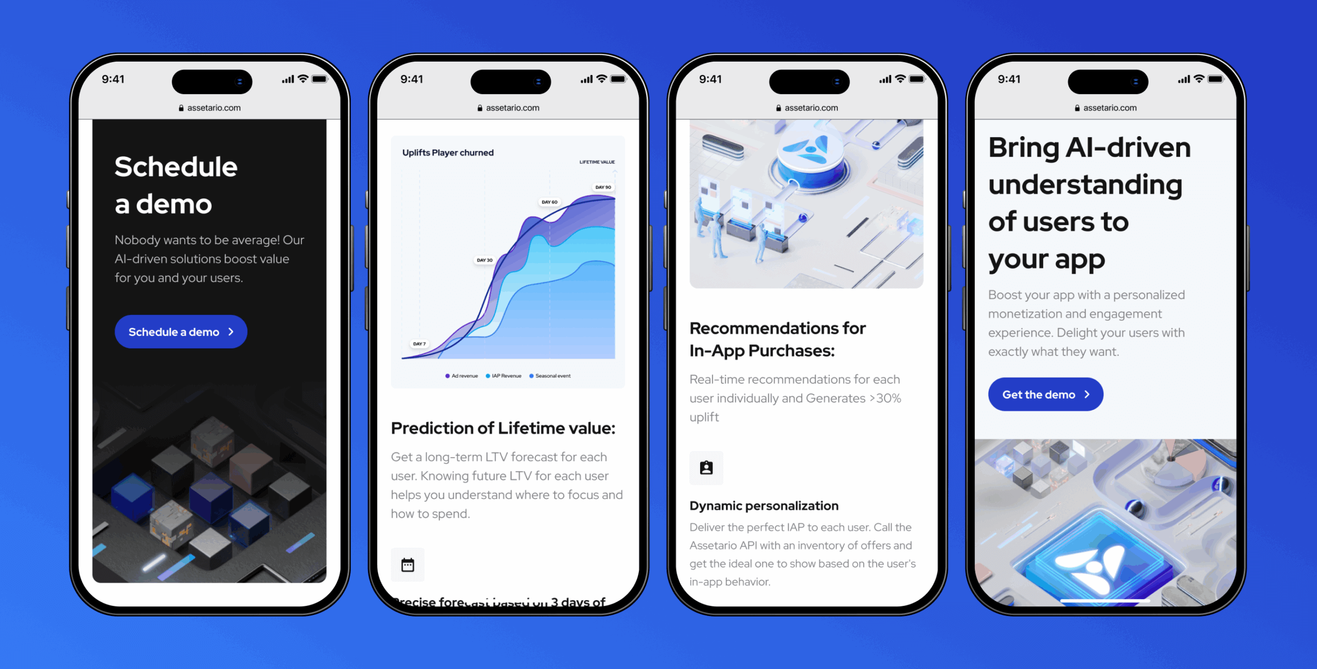 Assetario – website for the best in class platform for app personalization - Website Development - Photo 8