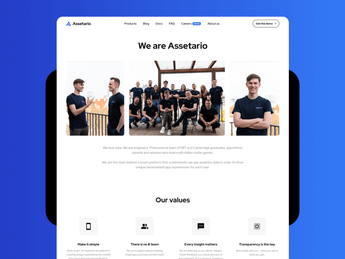 Assetario – website for the best in class platform for app personalization - Website Development - Photo 16