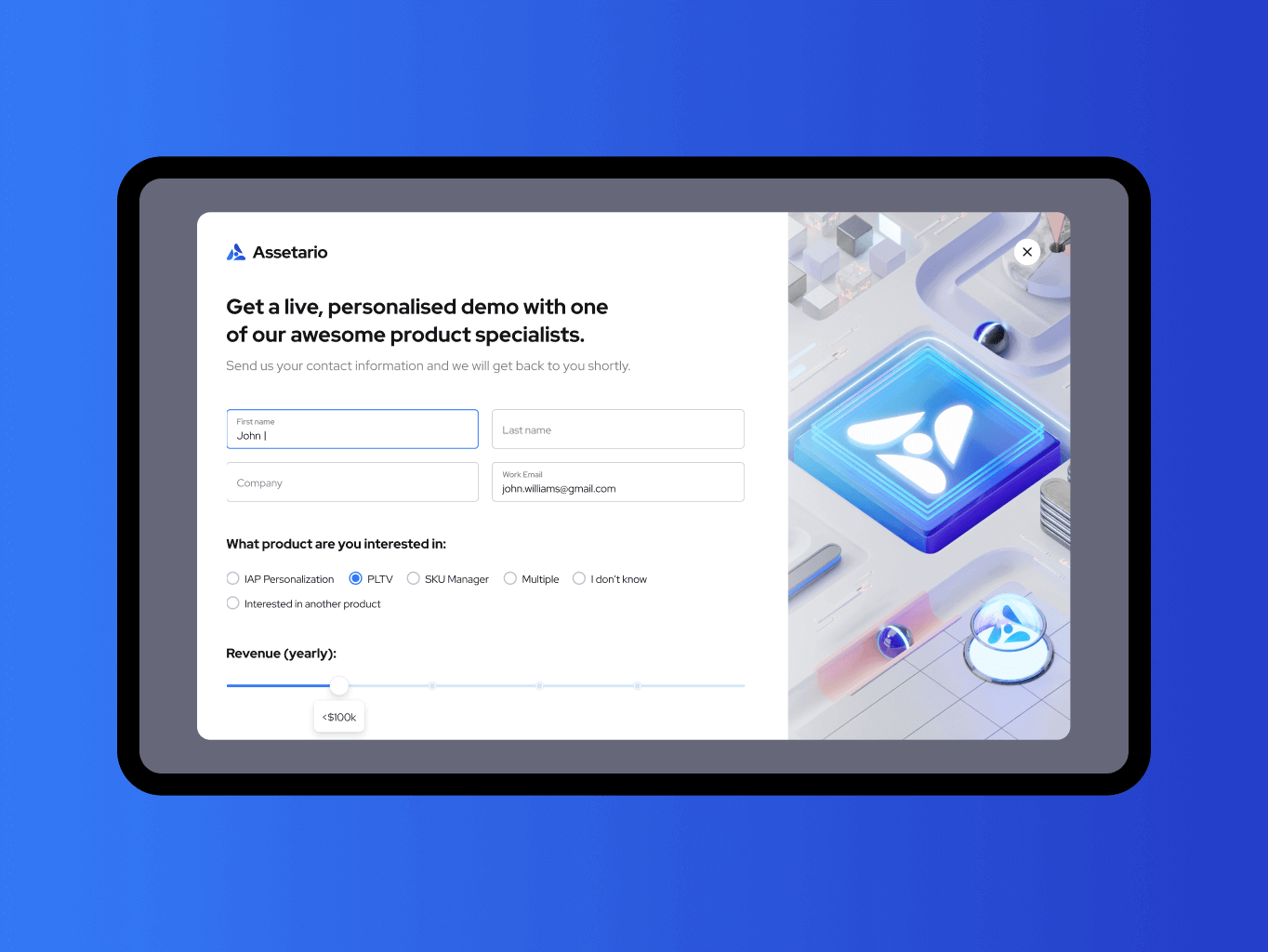 Assetario – website for the best in class platform for app personalization - Website Development - Photo 11