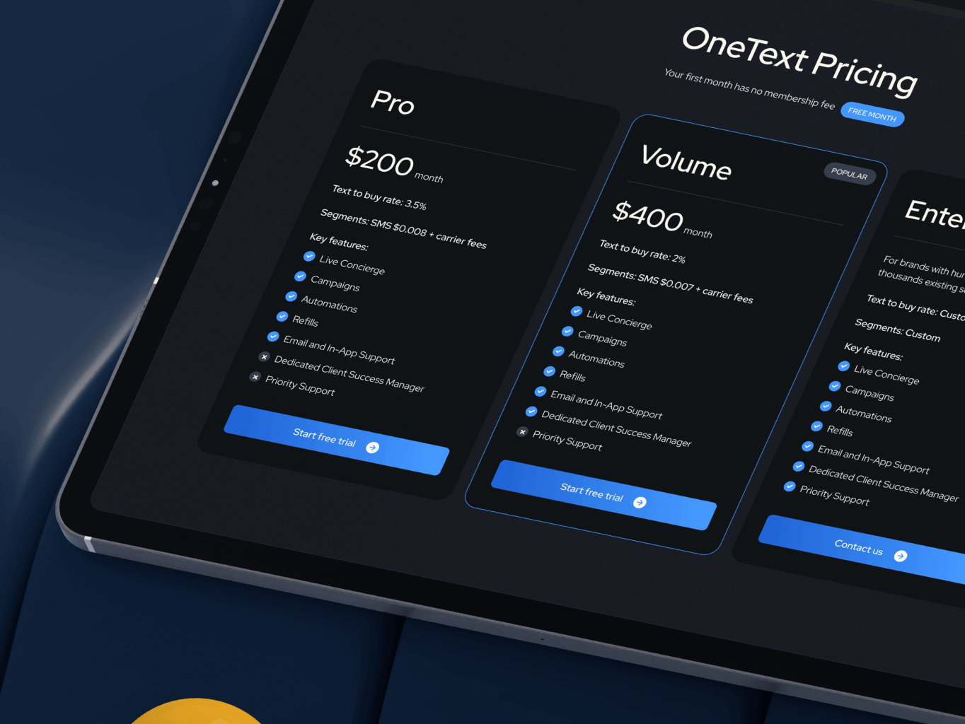 OneText – website redesign for SMS marketing tool - Website Development - Photo 8