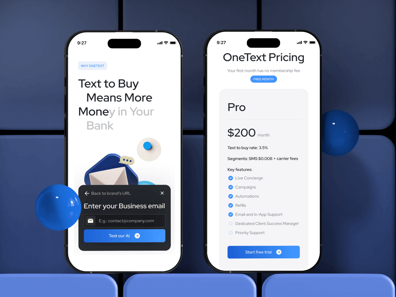 OneText – website redesign for SMS marketing tool - Website Development - Photo 9