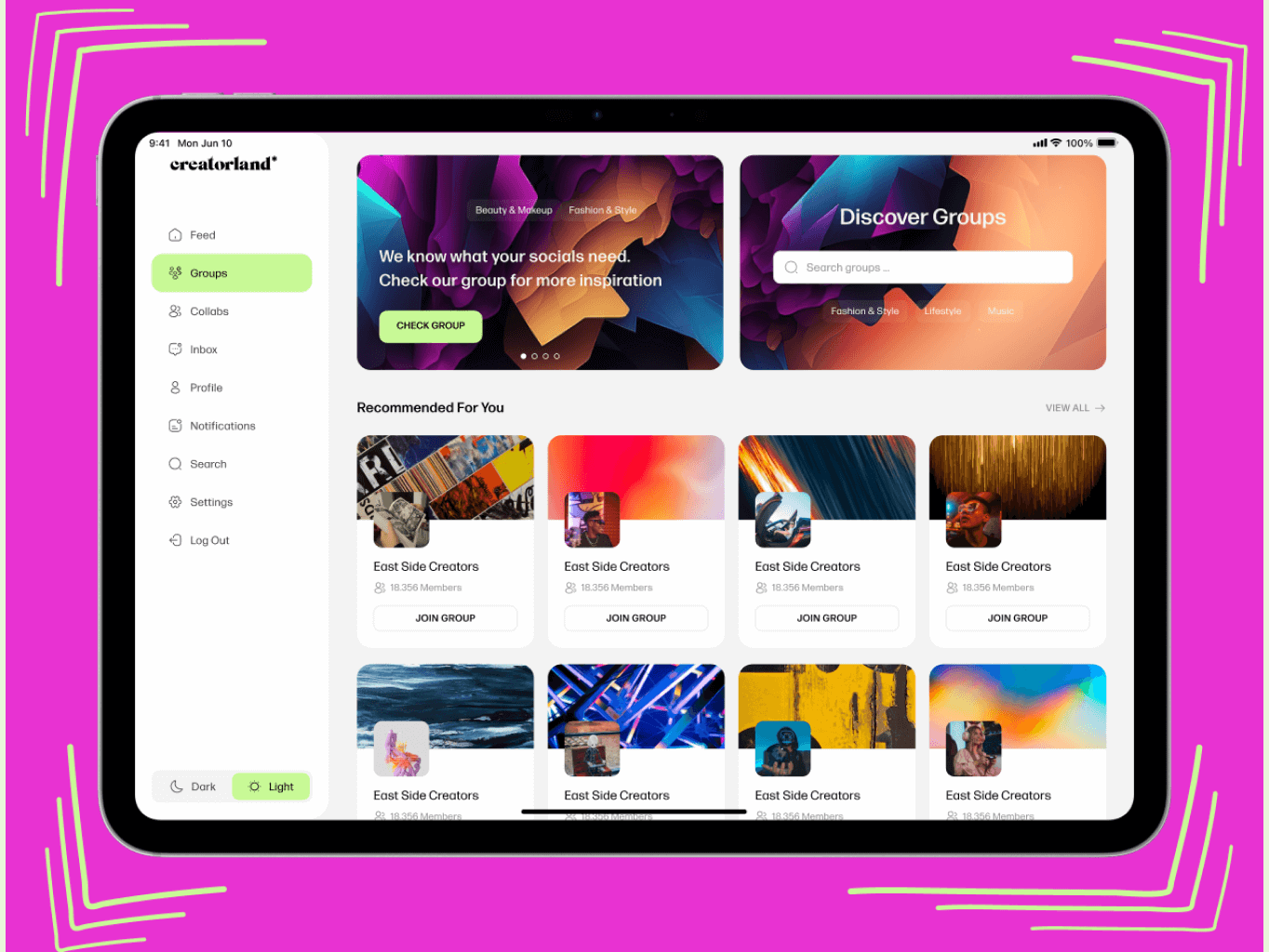 Creatorland – revolutionizing networking for Gen Z creators - Website Development - Photo 15