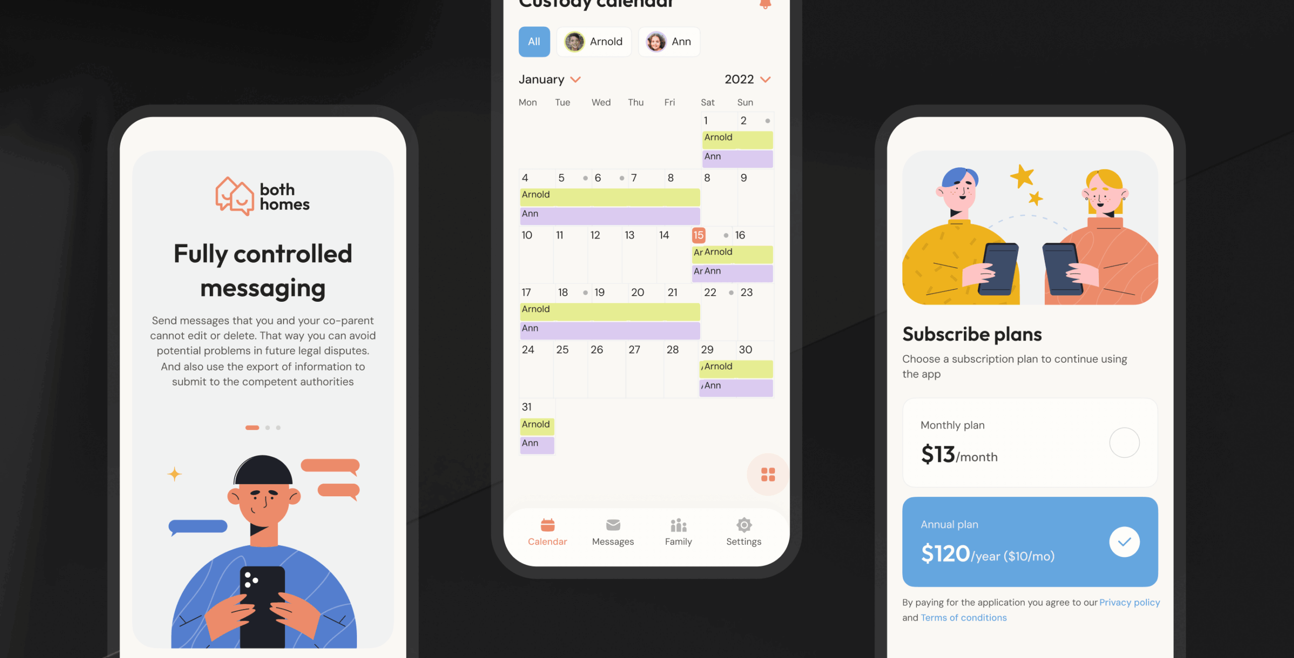 Both Homes – co-parenting mobile app - Website Development - Photo 10