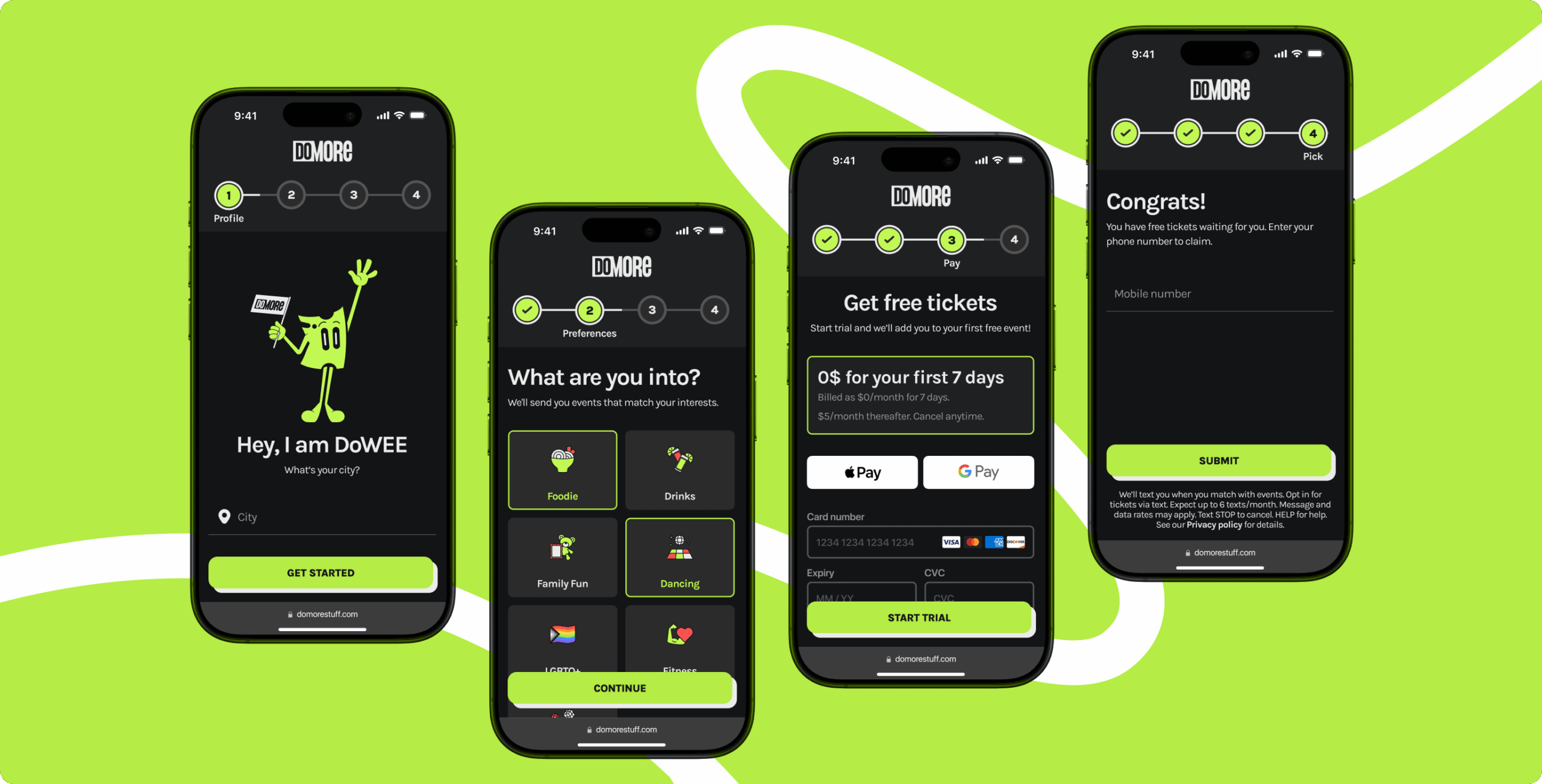 DoMORE — mobile redesign for a ticket subscription platform - Website Development - Photo 6