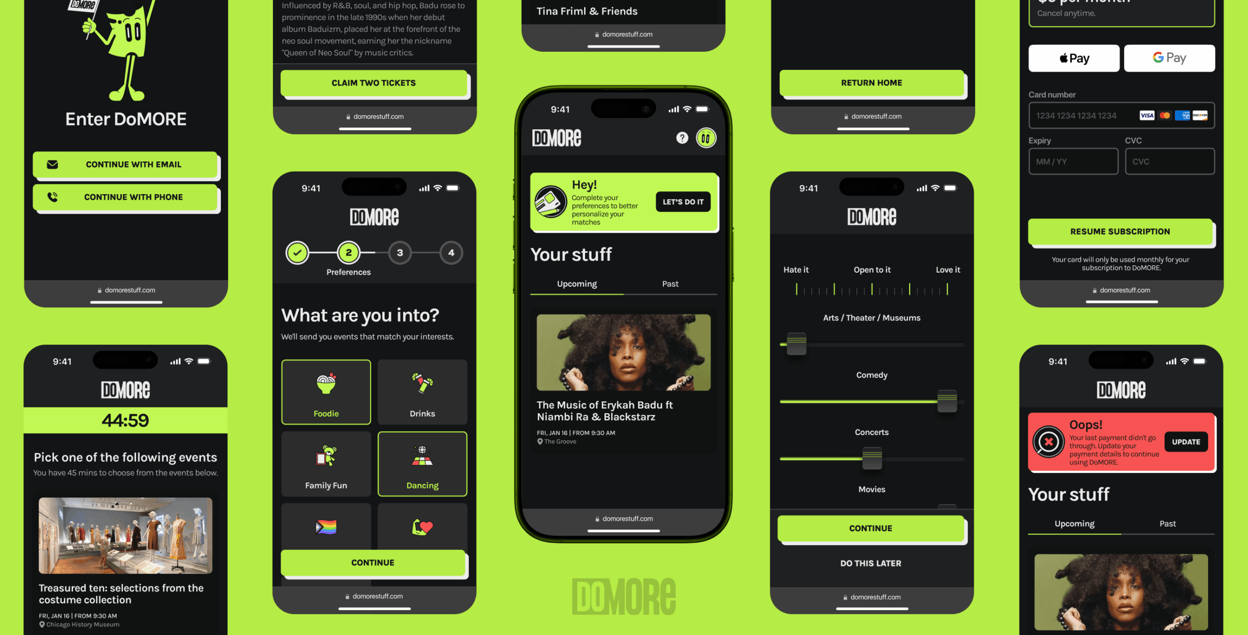DoMORE — mobile redesign for a ticket subscription platform - Website Development - Photo 12