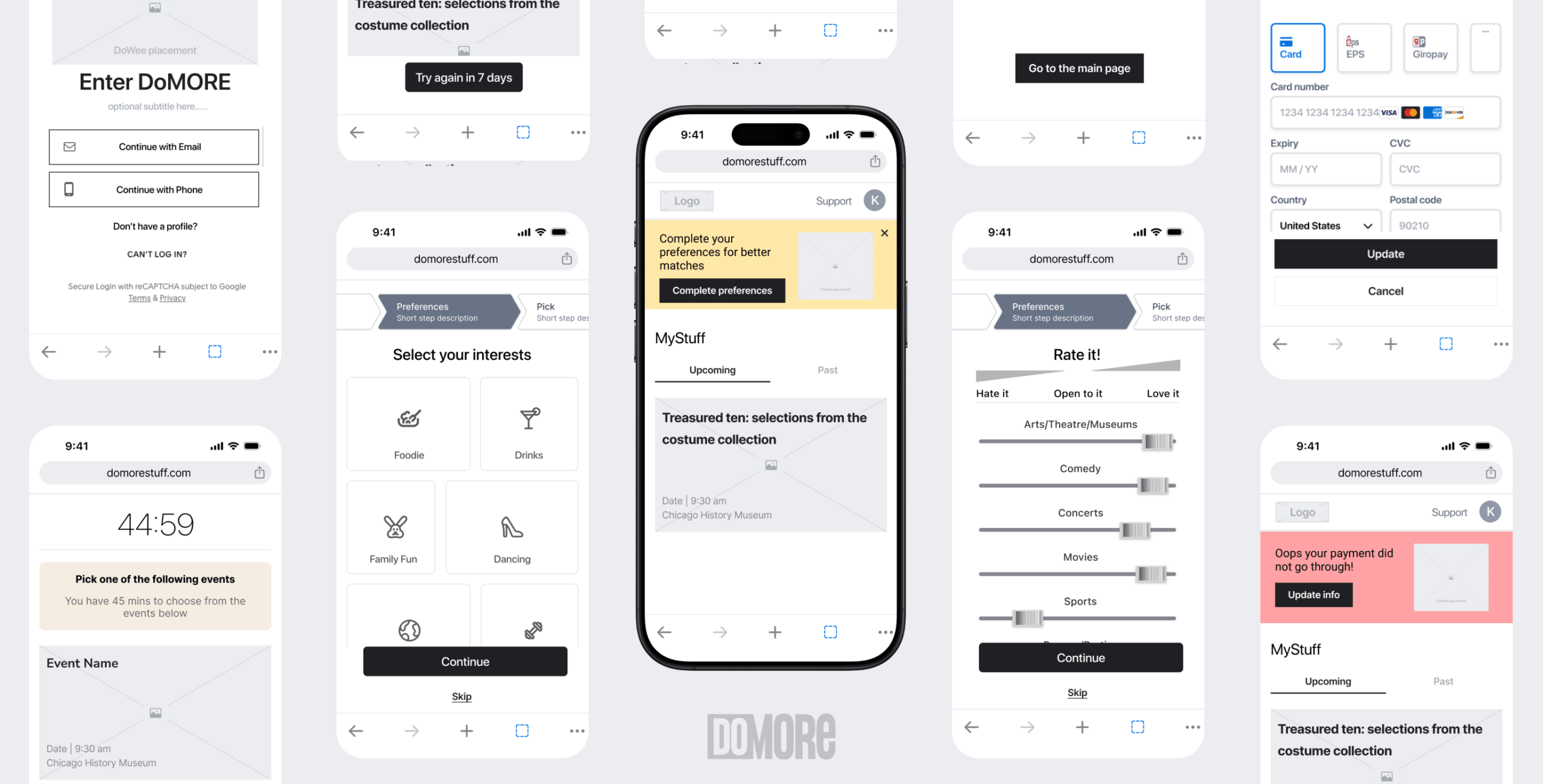 DoMORE — mobile redesign for a ticket subscription platform - Website Development - Photo 11