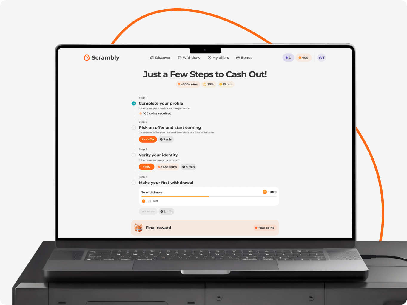 Scrambly – rewarded discovery platform for games and apps - Website Development - Photo 5