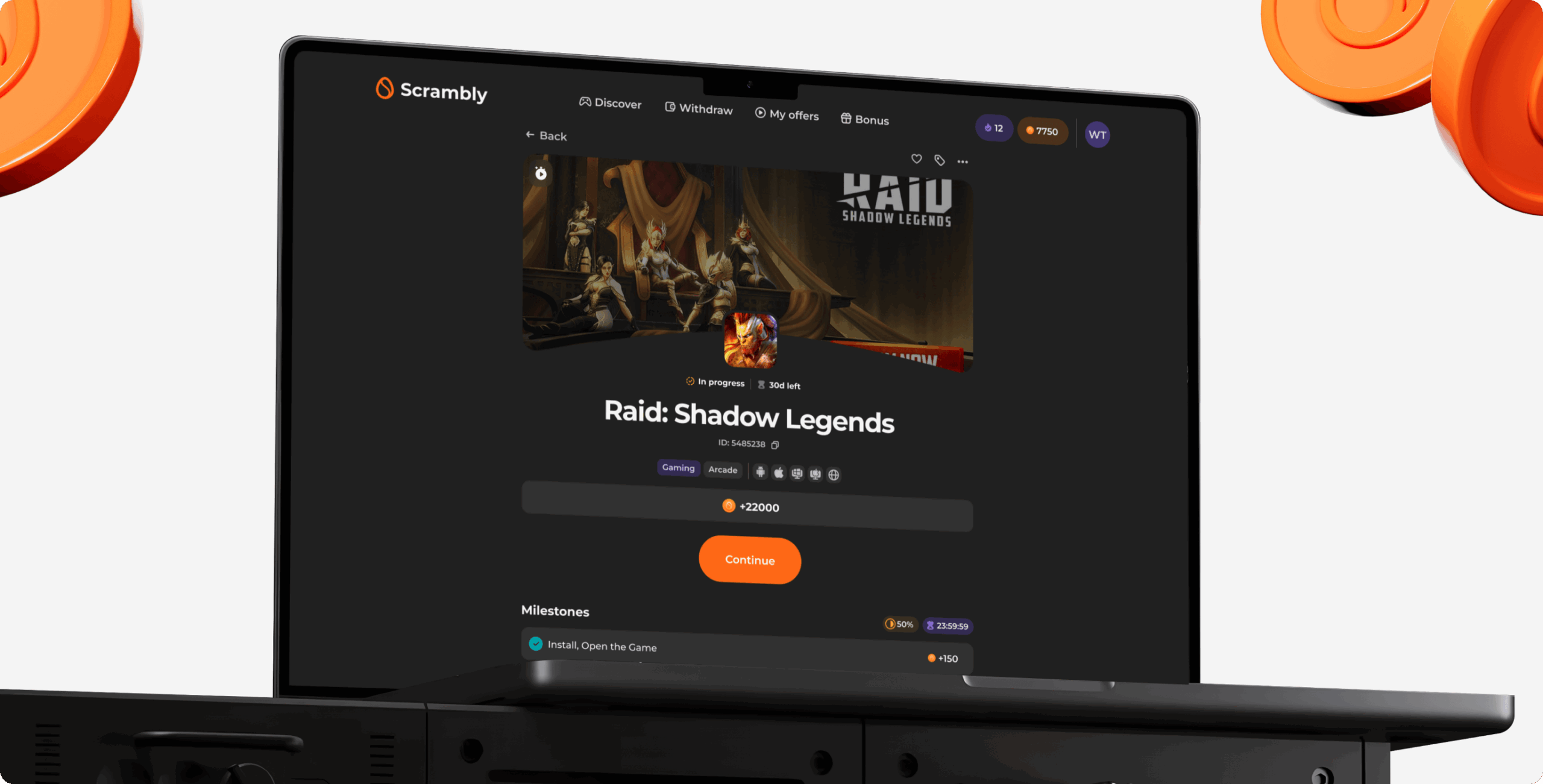 Scrambly – rewarded discovery platform for games and apps - Website Development - Photo 14