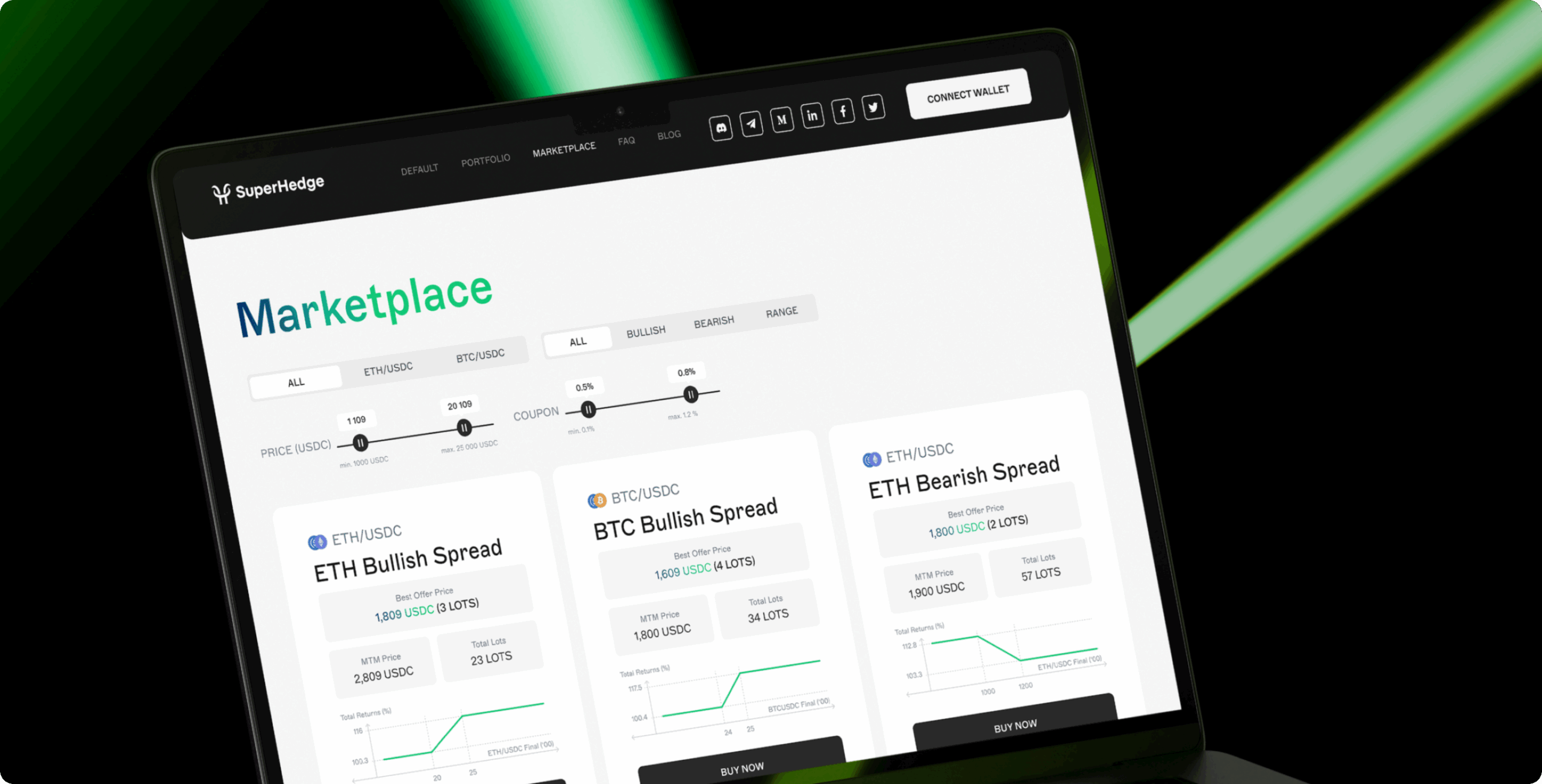 SuperHedge – principal-protected DeFi structured vaults - Website Development - Photo 6