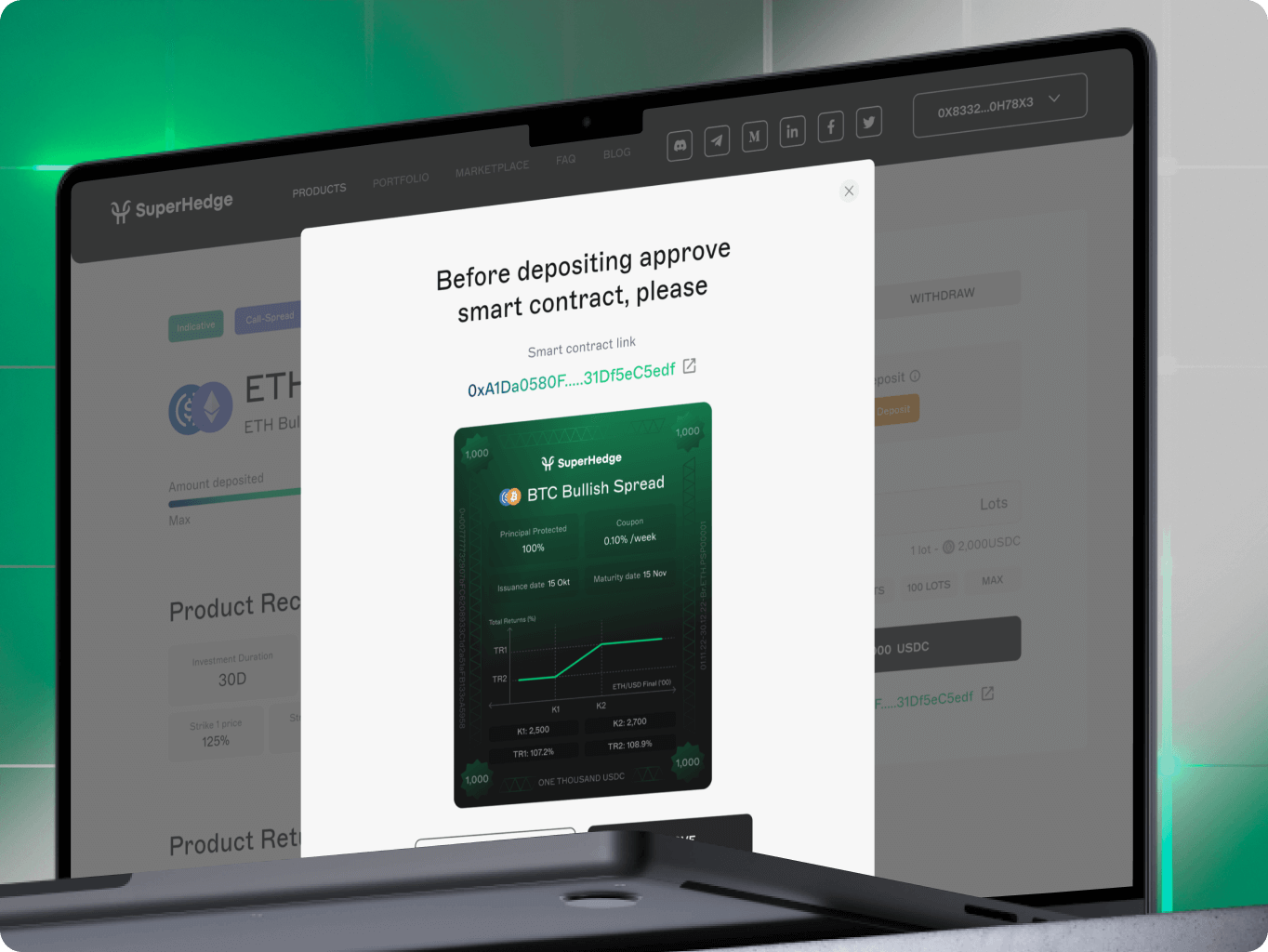 SuperHedge – principal-protected DeFi structured vaults - Website Development - Photo 18
