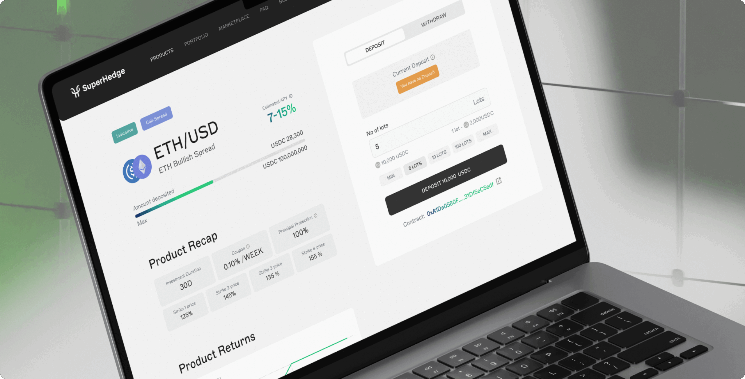 SuperHedge – principal-protected DeFi structured vaults - Website Development - Photo 16