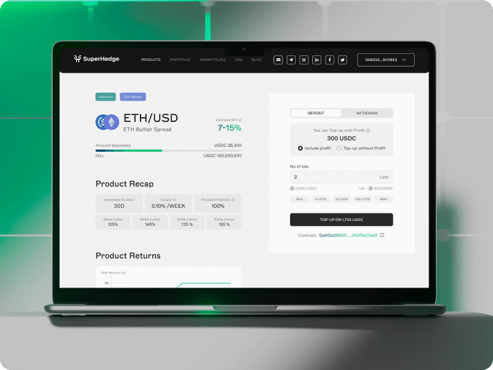 SuperHedge – principal-protected DeFi structured vaults - image cover