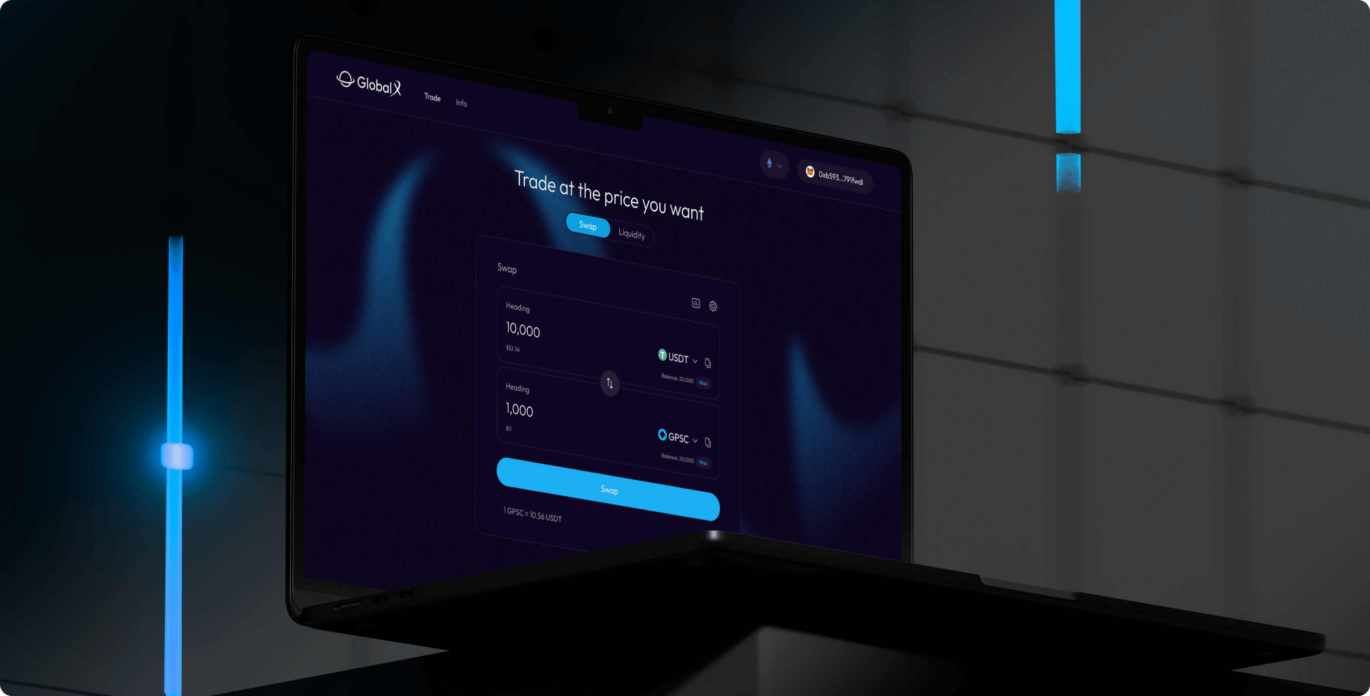 GlobalX – DEX - Website Development - Photo 1