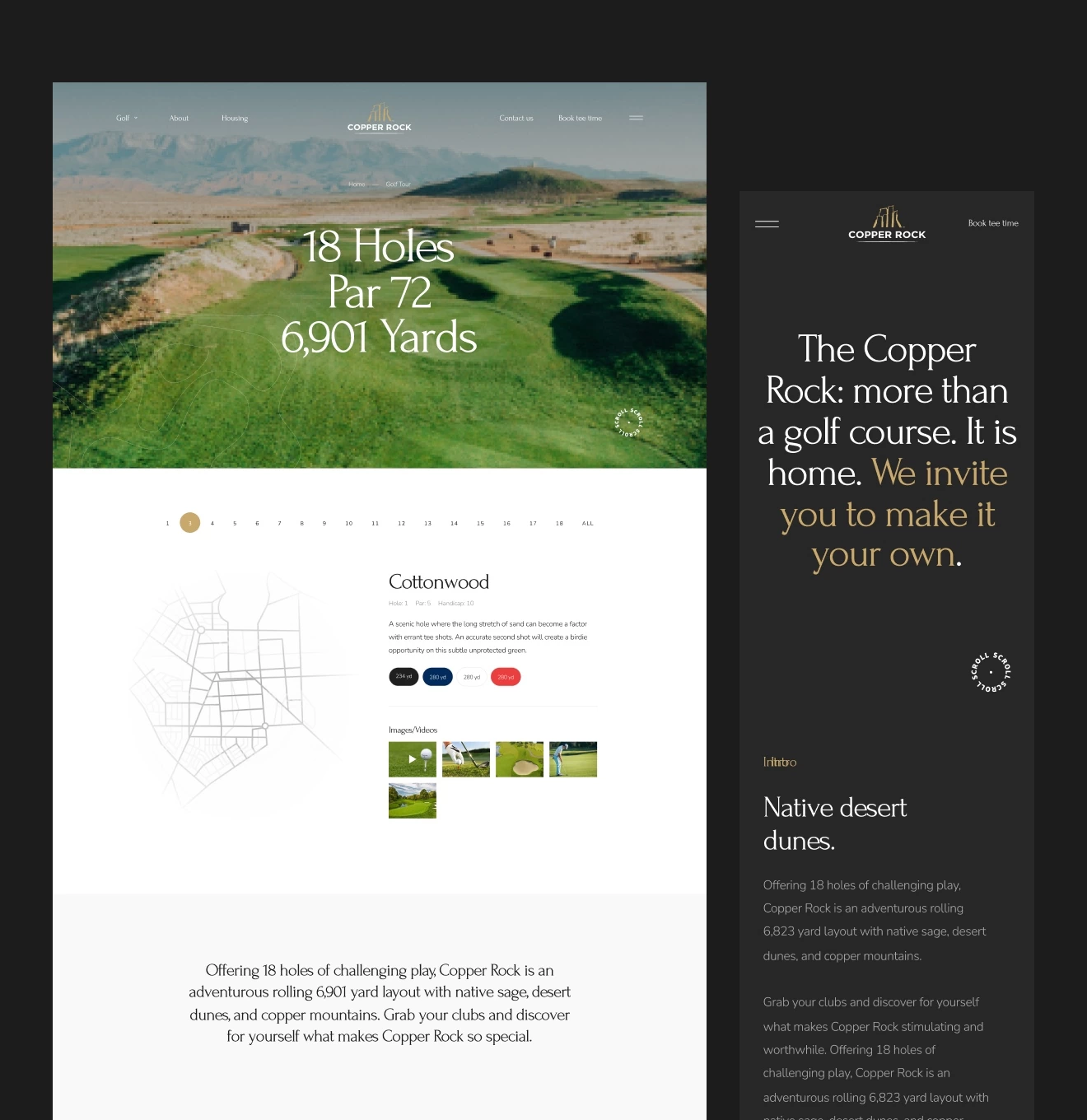 Copper Rock – golf community booking website - Website Development - Photo 8