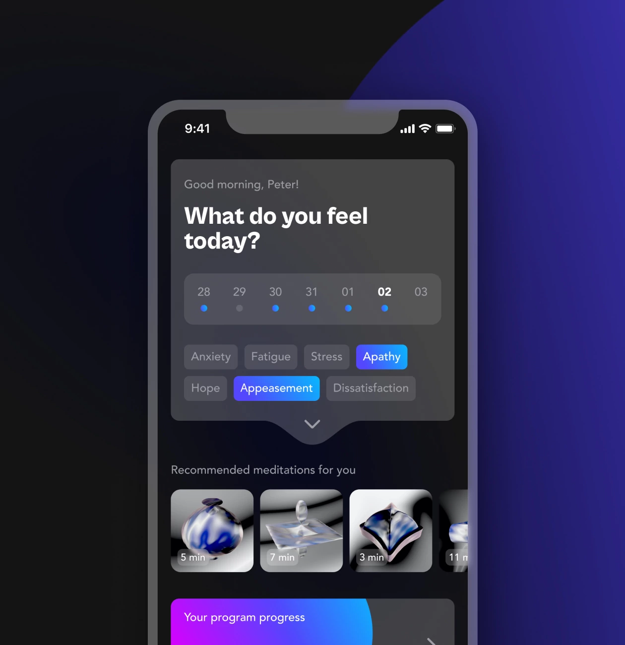 Meby – meditation mobile app - Website Development - Photo 7
