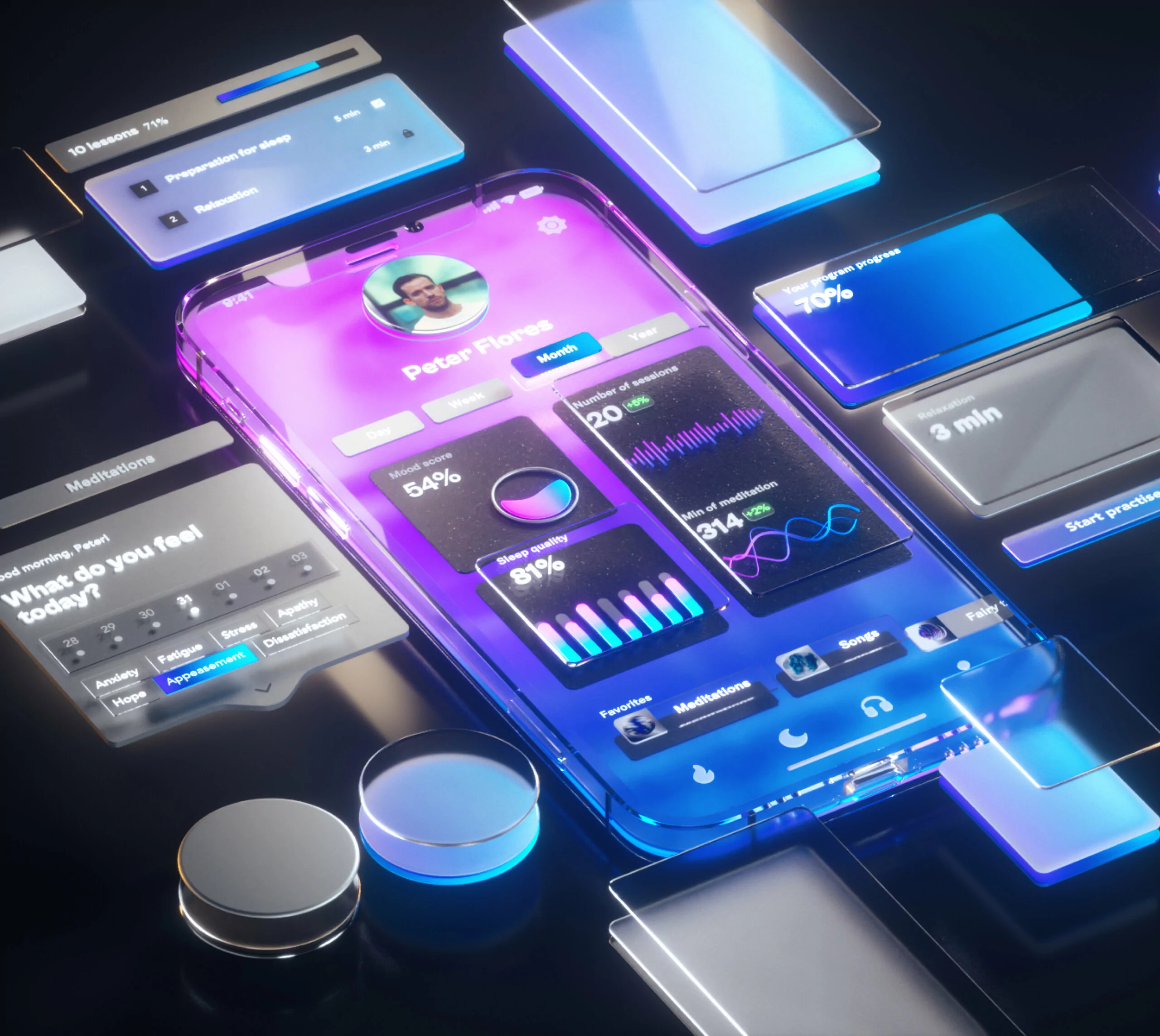 Meby – meditation mobile app - Website Development - Photo 5