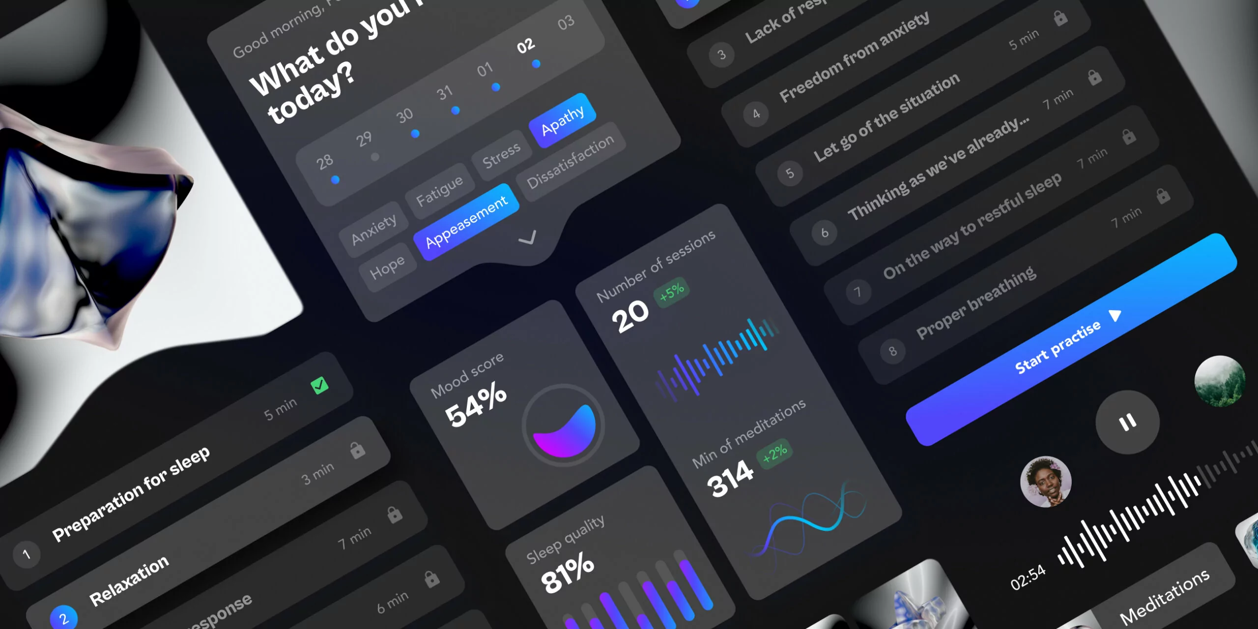 Meby – meditation mobile app - Website Development - Photo 9
