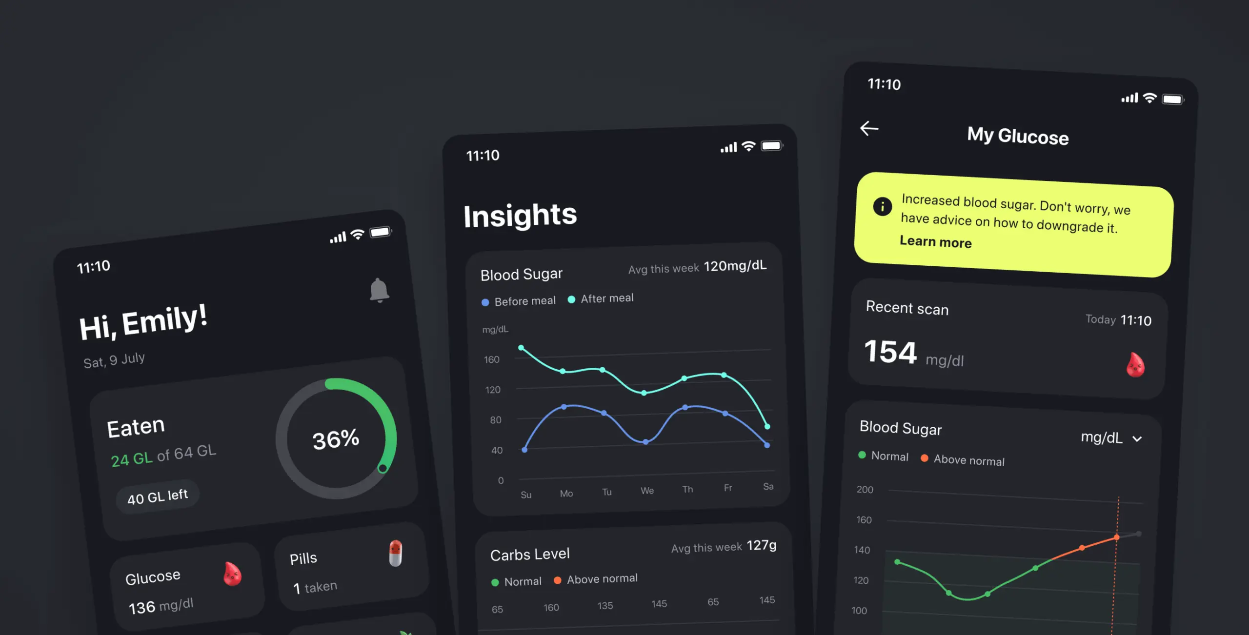 Glume – healthcare mobile app for diabetics - Website Development - Photo 1